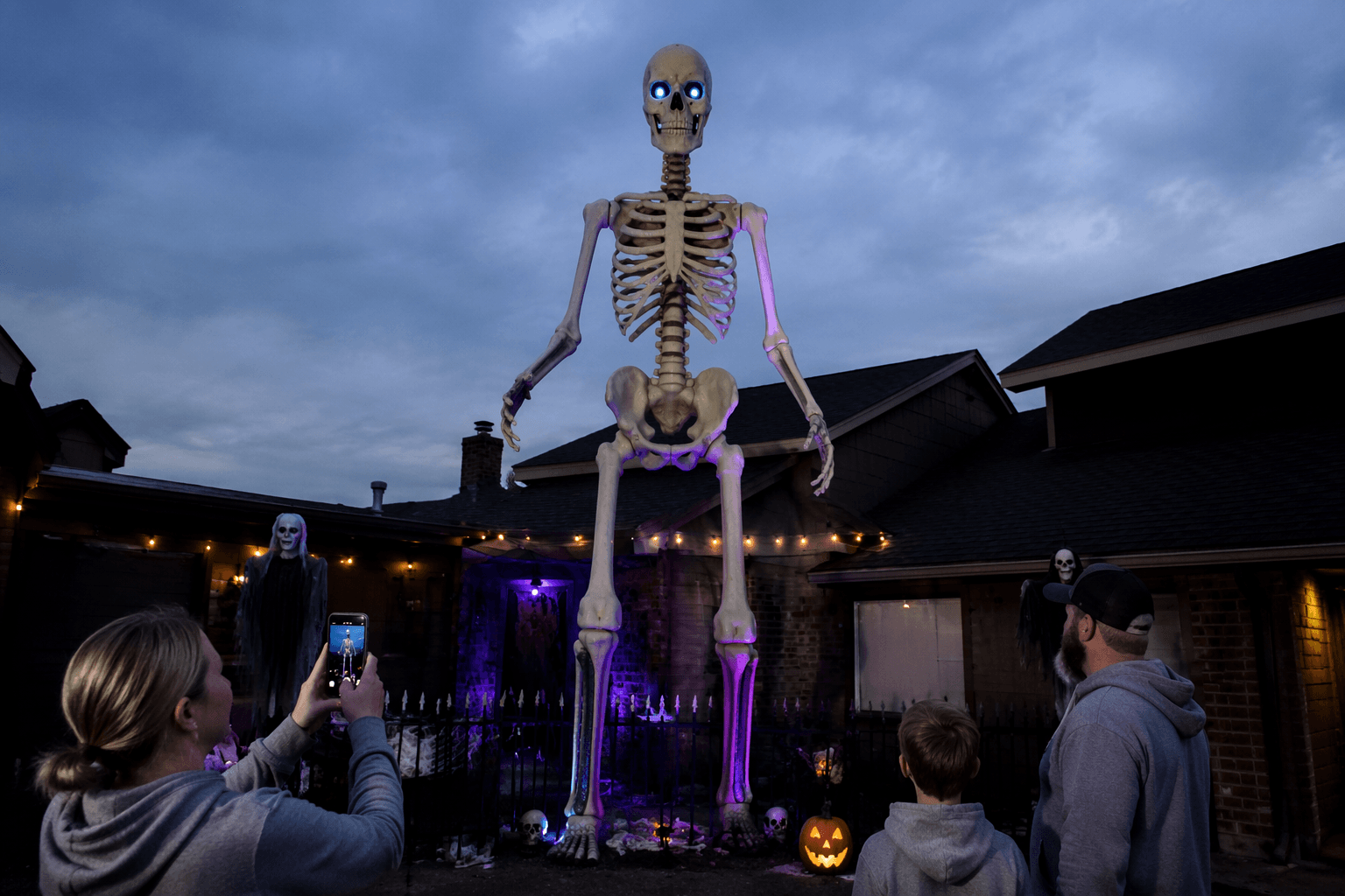Home Depot upgrades viral 12-foot Skelly with app-controlled features