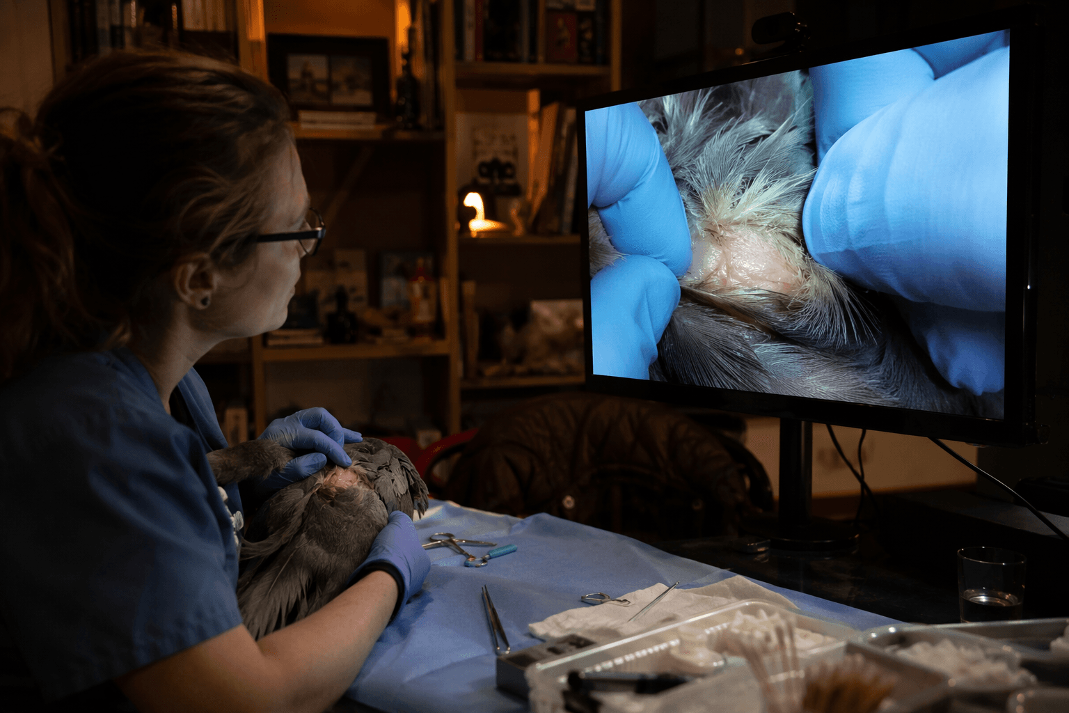 AAV webinar teaches students avian oil gland disease and surgery