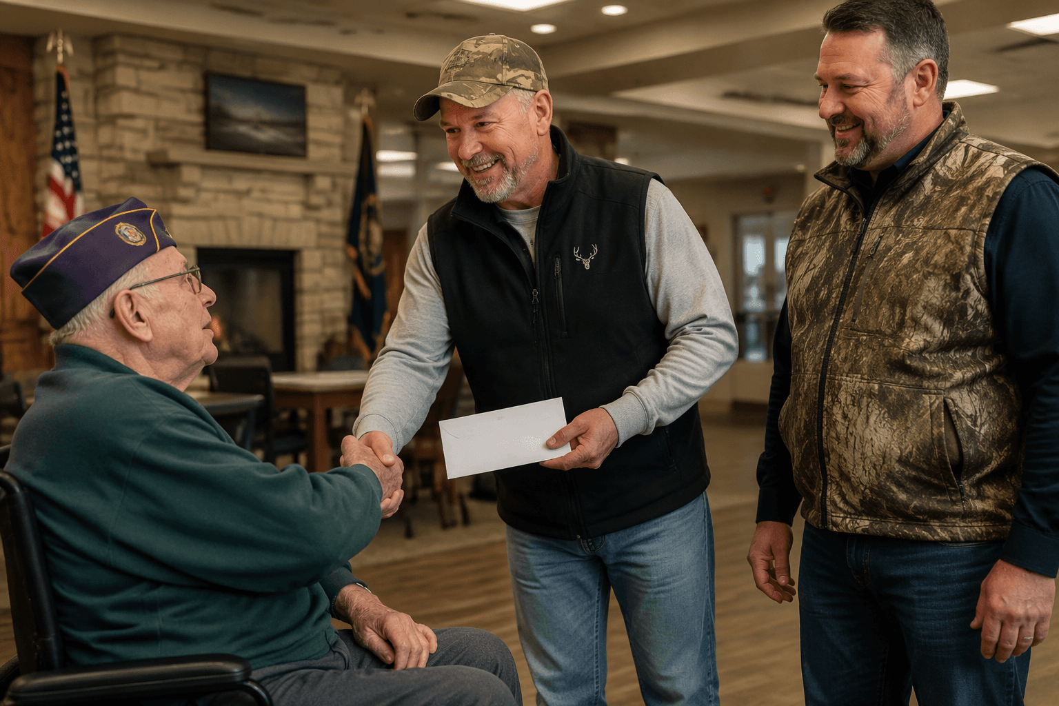 Detroit Lakes Whitetails Unlimited donates to Fergus Falls veterans home