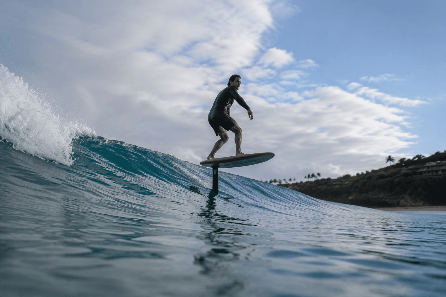 Foil mast height changes speed, control and recovery in surf foiling