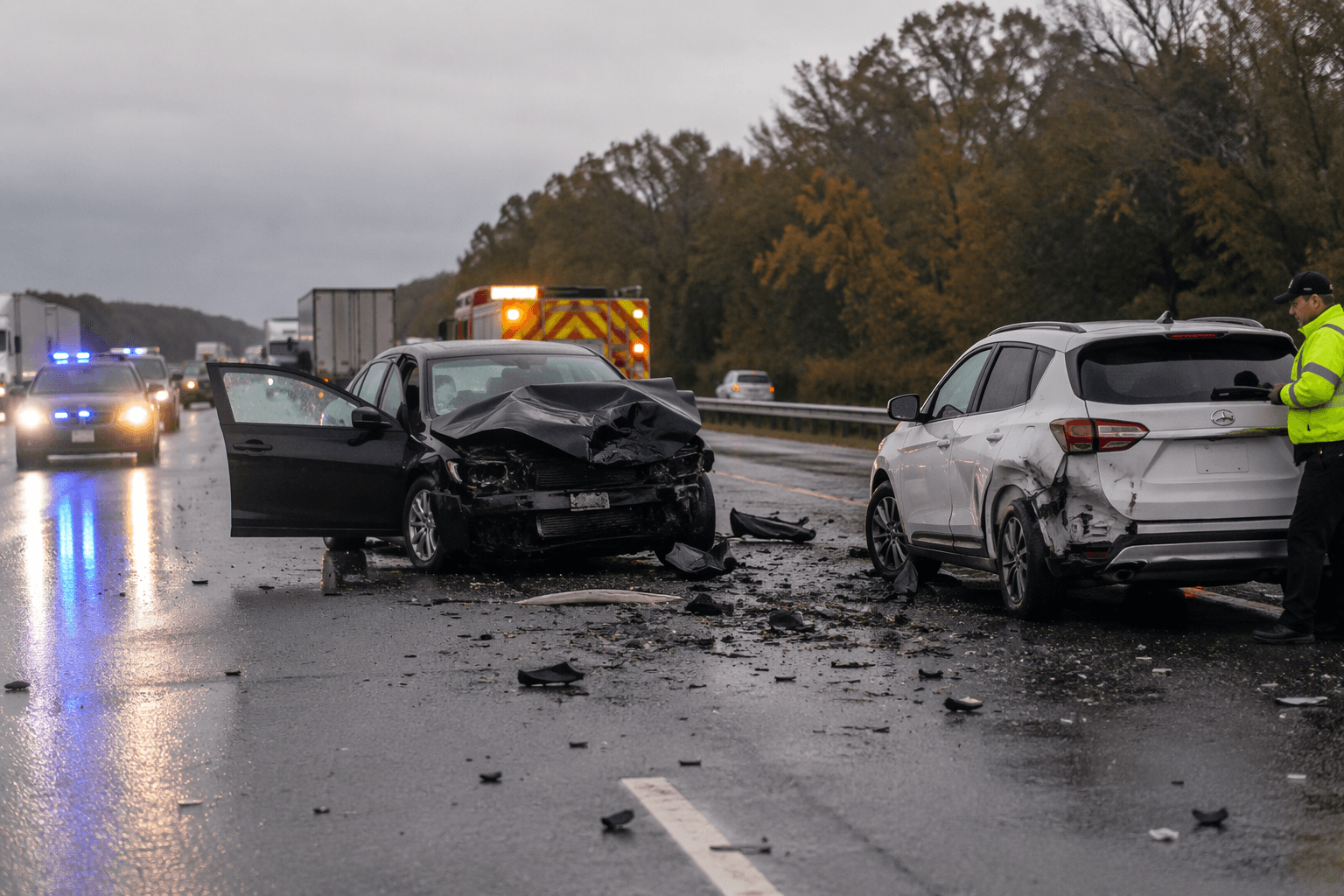 Two-vehicle crash shuts down I-85 in Alamance County