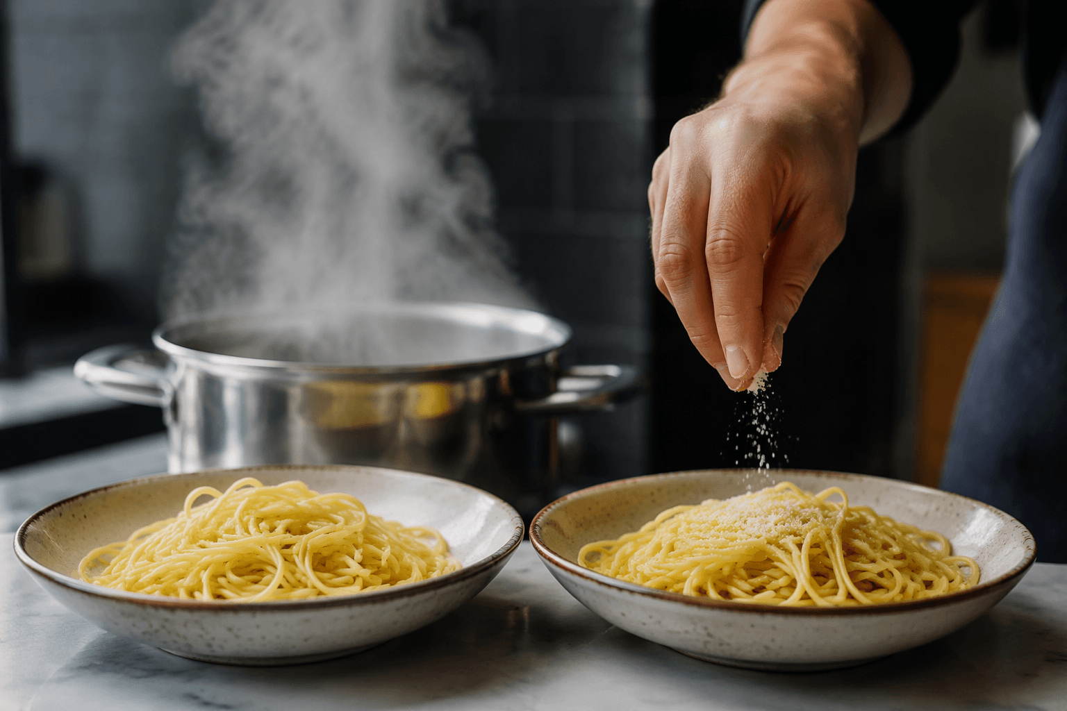 Why salting pasta water matters for flavor, not boiling speed