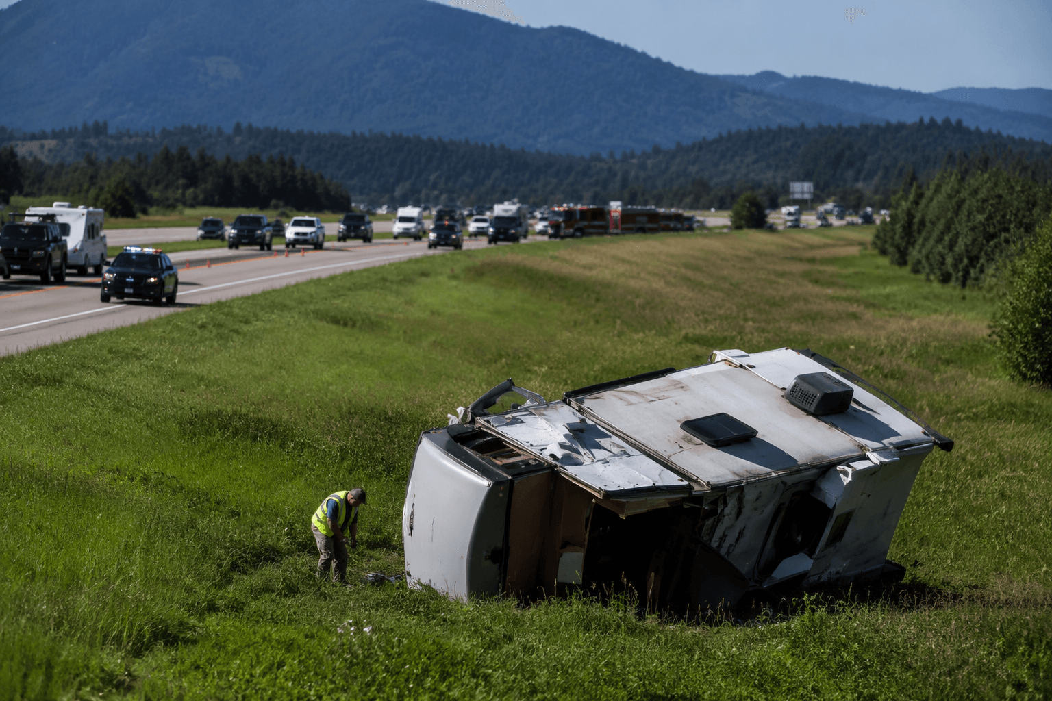 Deadly motorhome crash on I-90 in Kootenai County