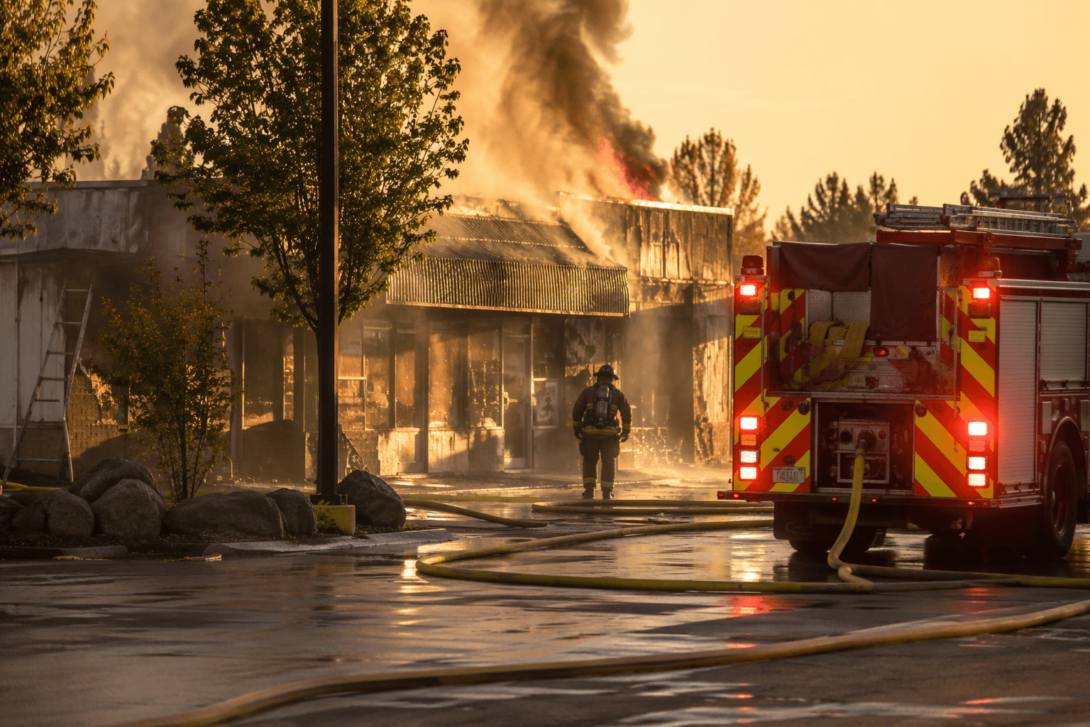 Eugene Springfield Fire responds to commercial blaze on Enid Road