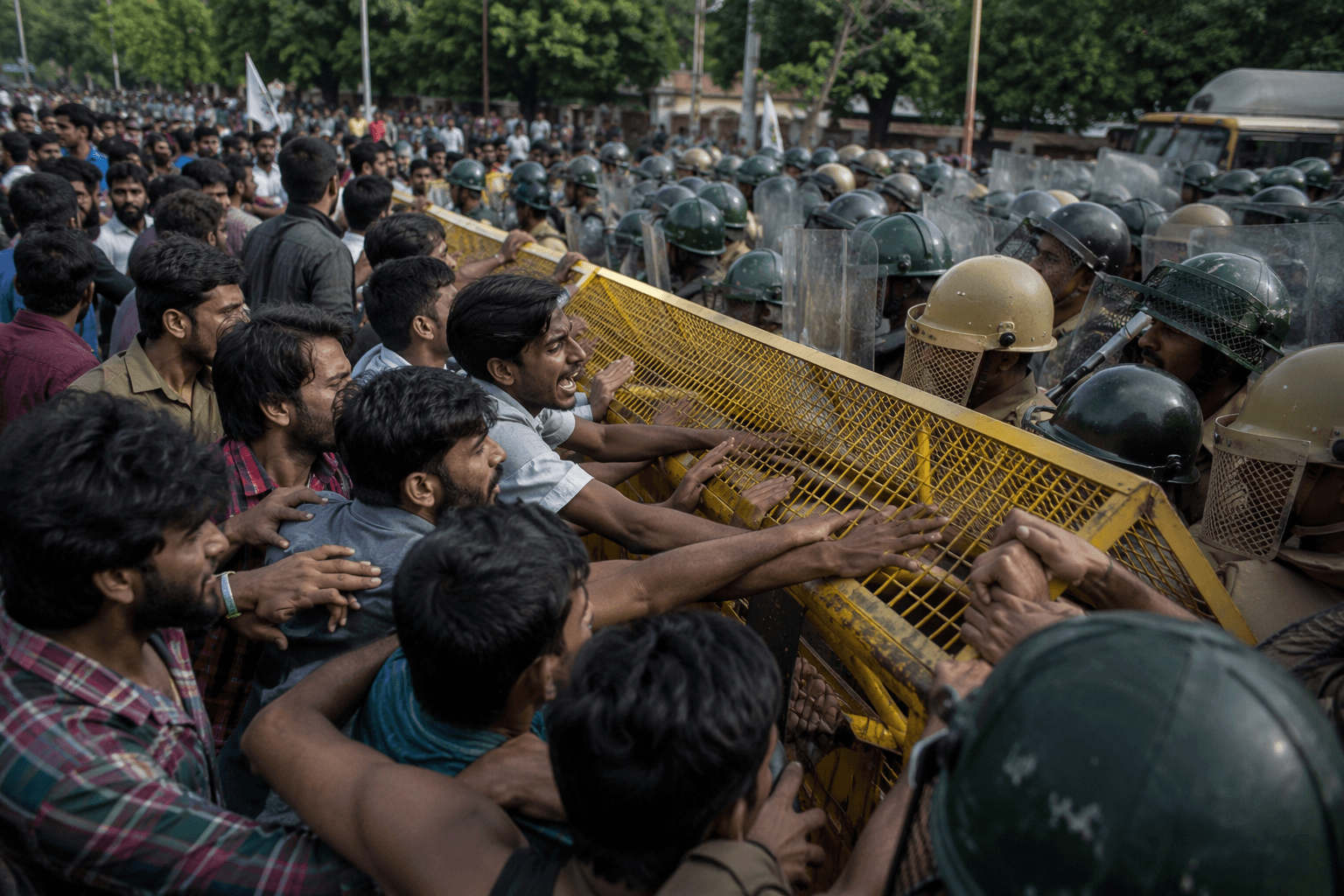 Thousands march in India over exam leak, education reforms