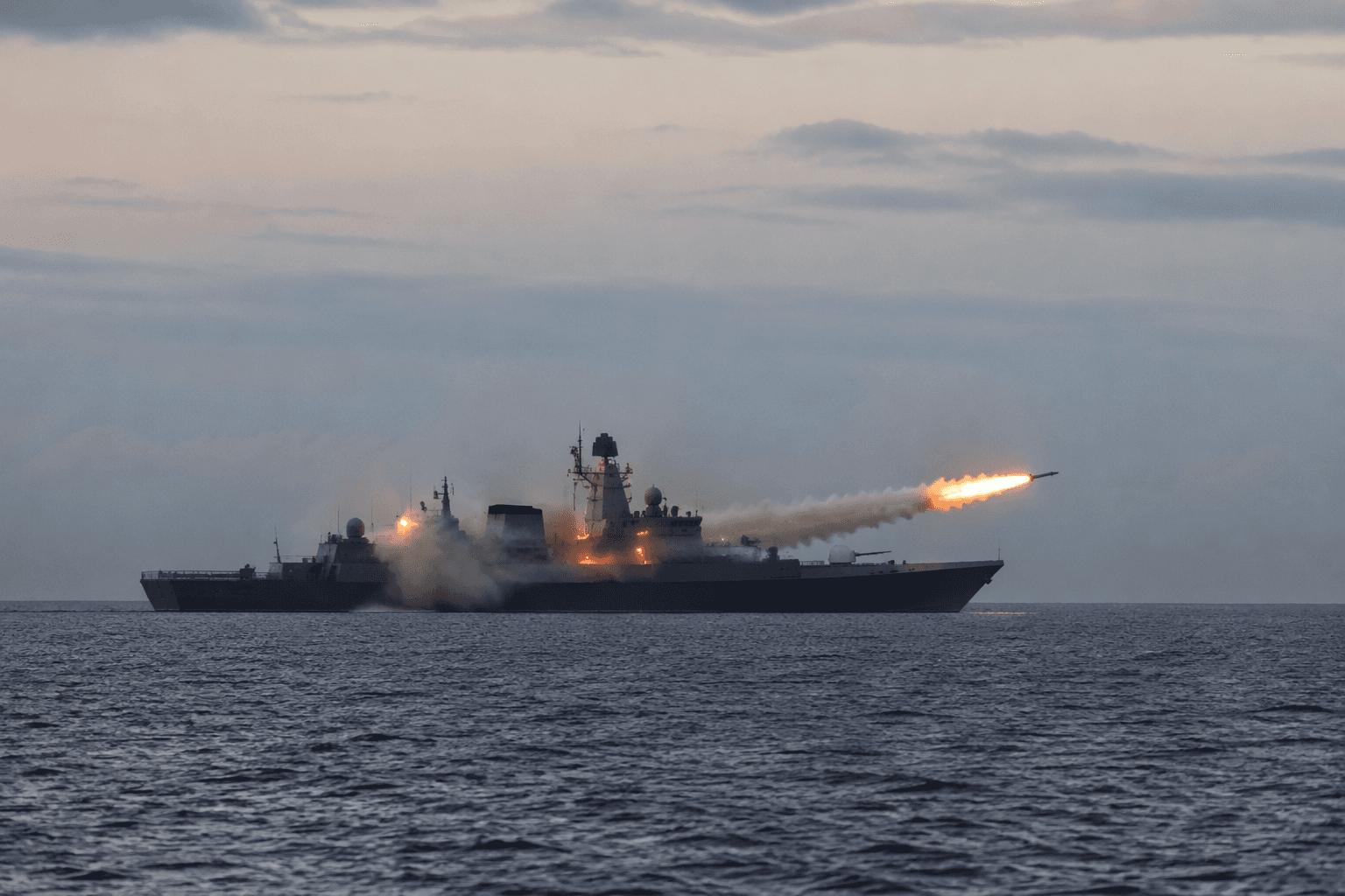 Russian warship conducts live-fire drill 40 miles off Plymouth