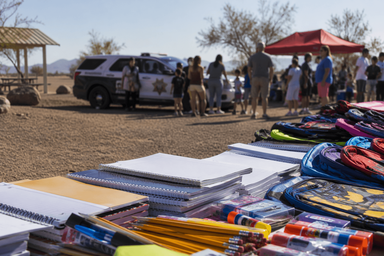 Quartzsite schools and sheriff’s office team up for back-to-school event