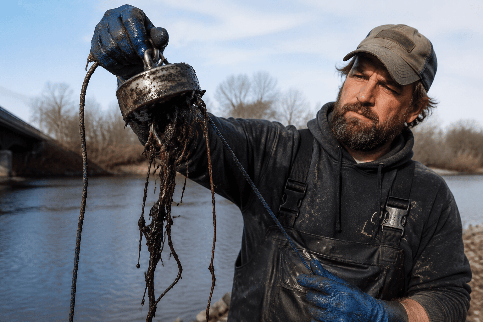 Magnet fishers help track abandoned fishing gear in waterways
