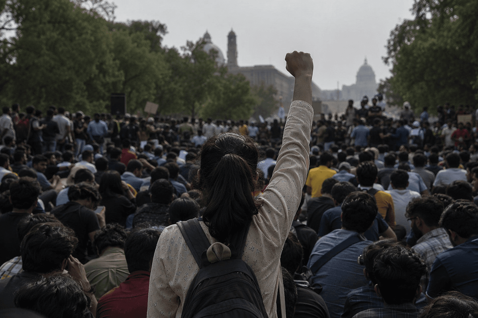 Thousands return to New Delhi protests over India's education crisis