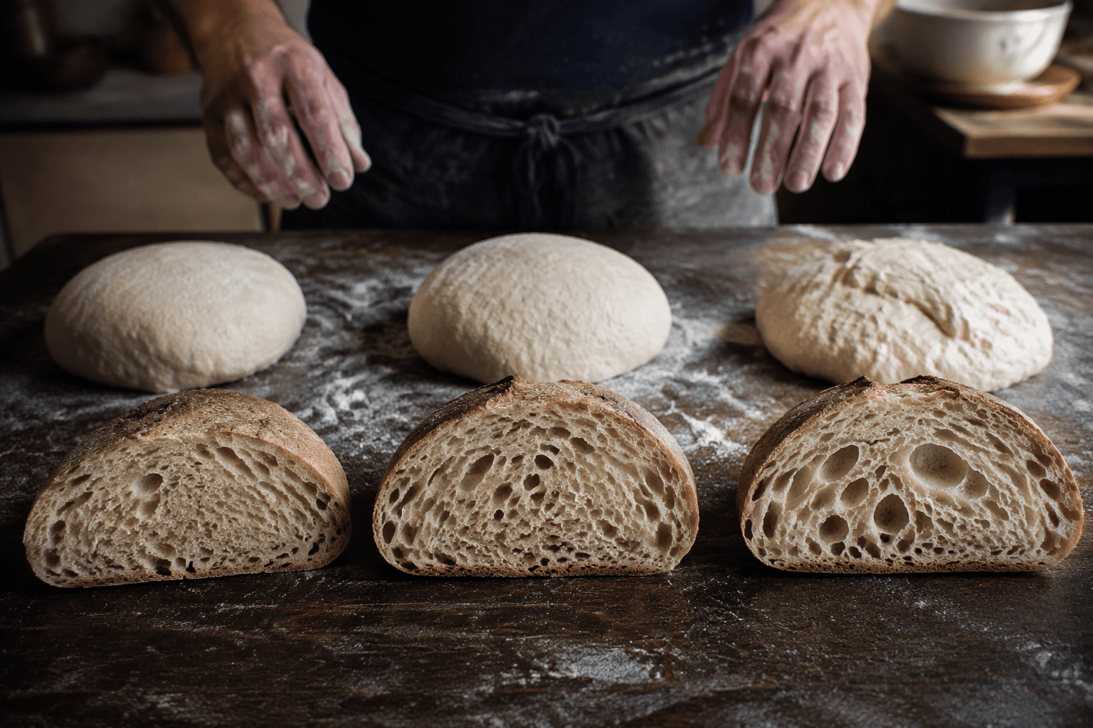 How sourdough hydration shapes dough texture, starter strength, and crumb
