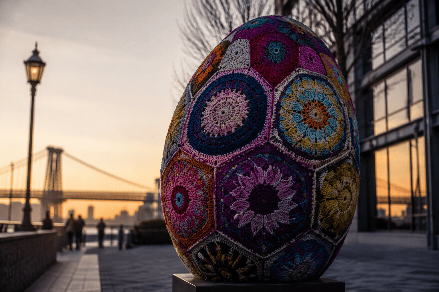 Philadelphia crochet artist’s yarn-bomb installations go viral online