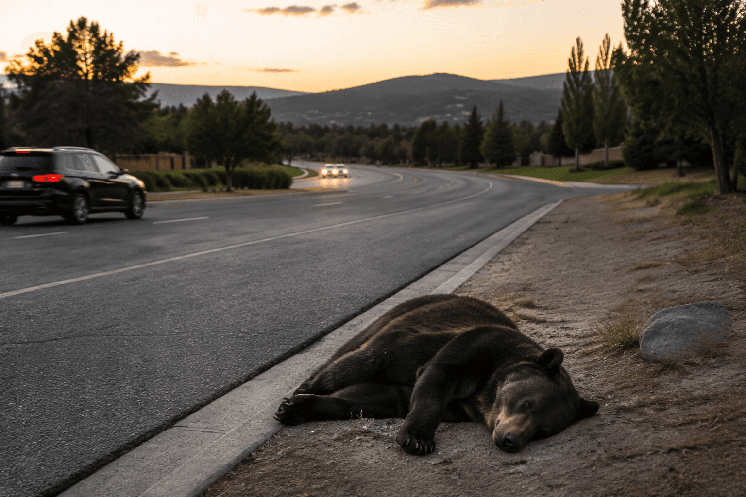 Bear struck and killed in Lone Tree crash, driver unharmed