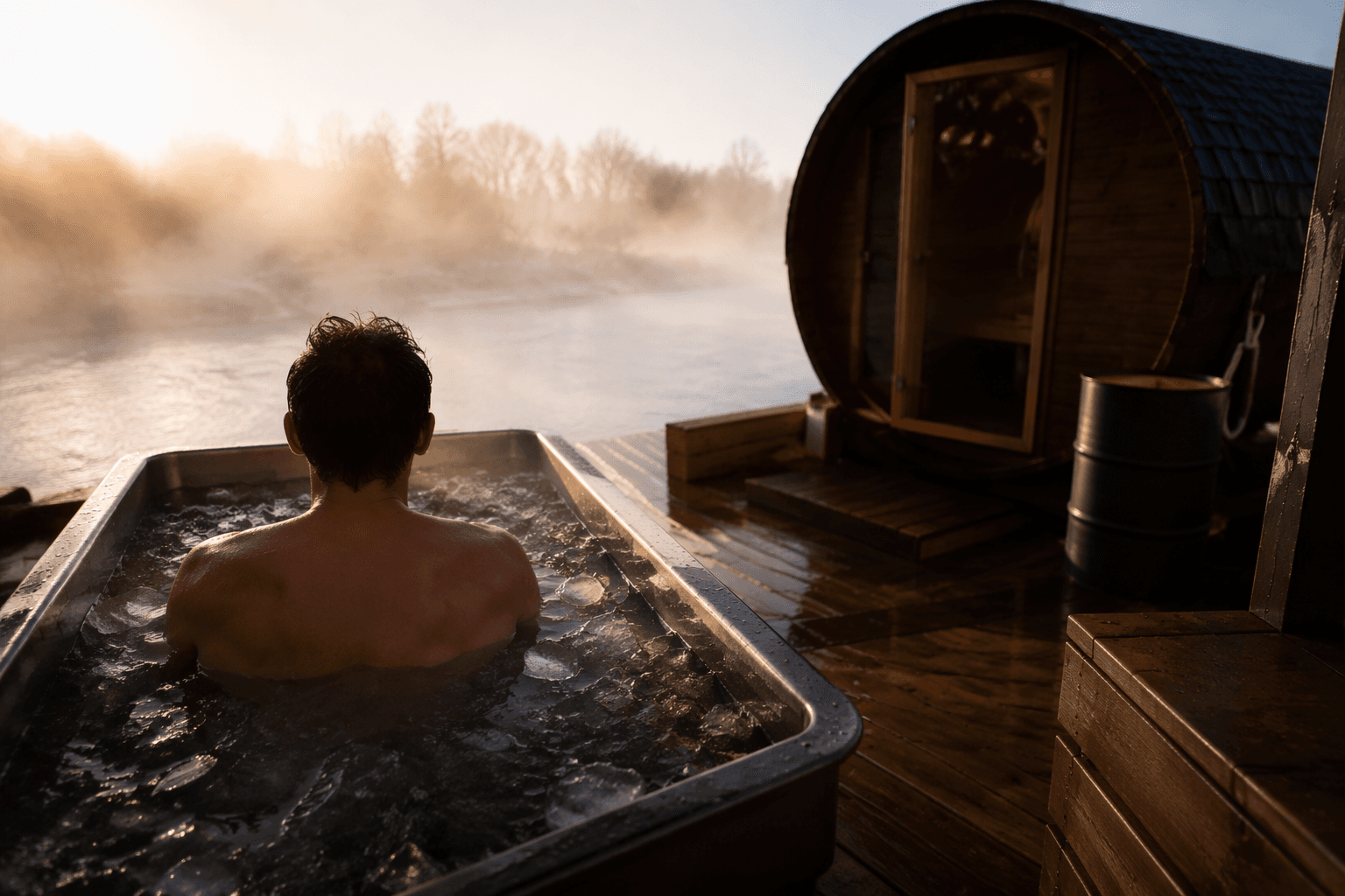 Hybrid fitness event pairs three-minute ice bath with sauna recovery