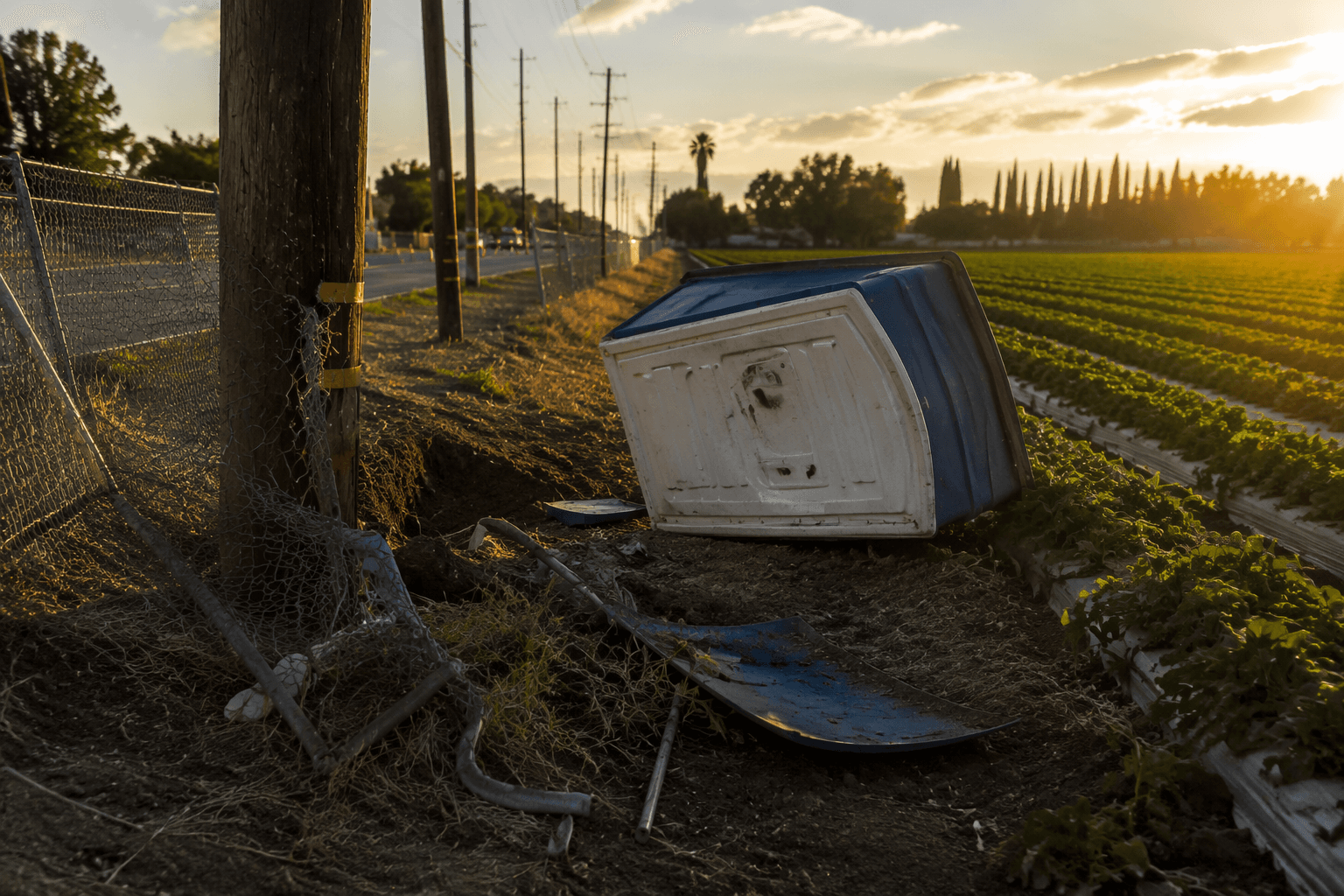 Fresno driver hospitalized after crash into PG&E pole