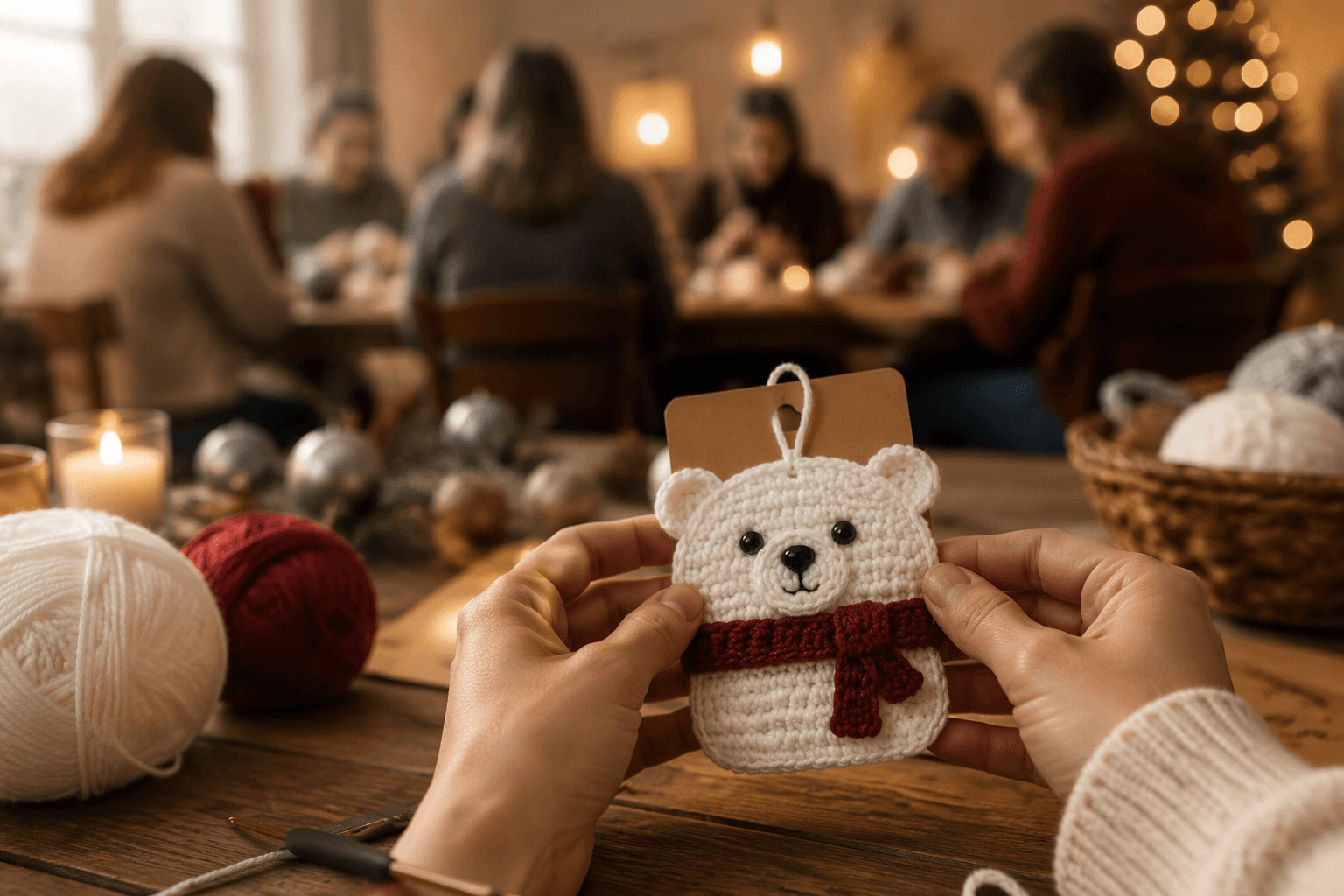 Loops & Love Crochet releases polar bear ornament with gift card holder option