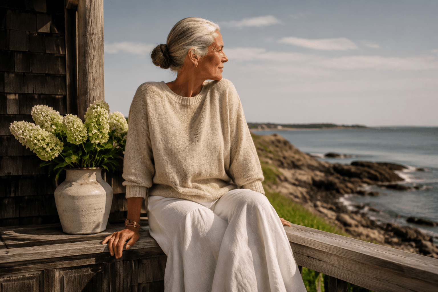 Coastal grandmother style, the soft neutral palette that defines it