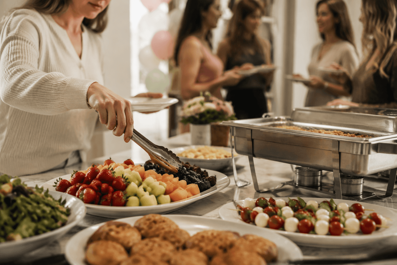 Baby shower food safety guide keeps buffet dishes at safe temperatures