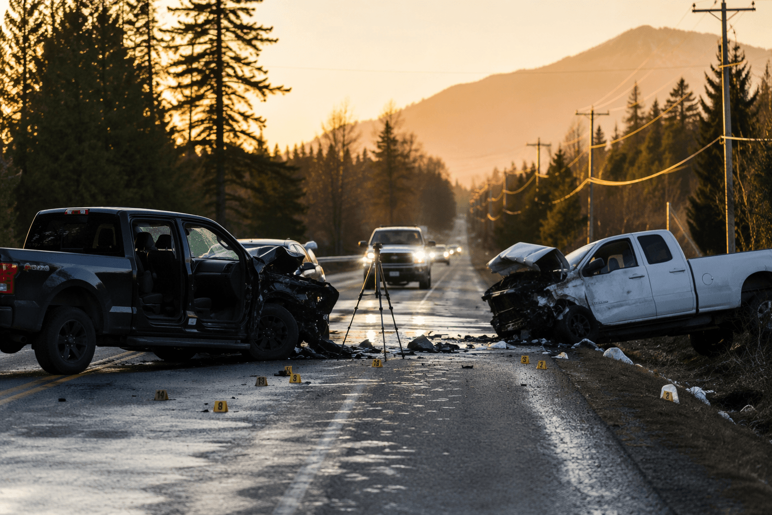 Head-on crash on Highway 20 near Courtenay kills two, injures one