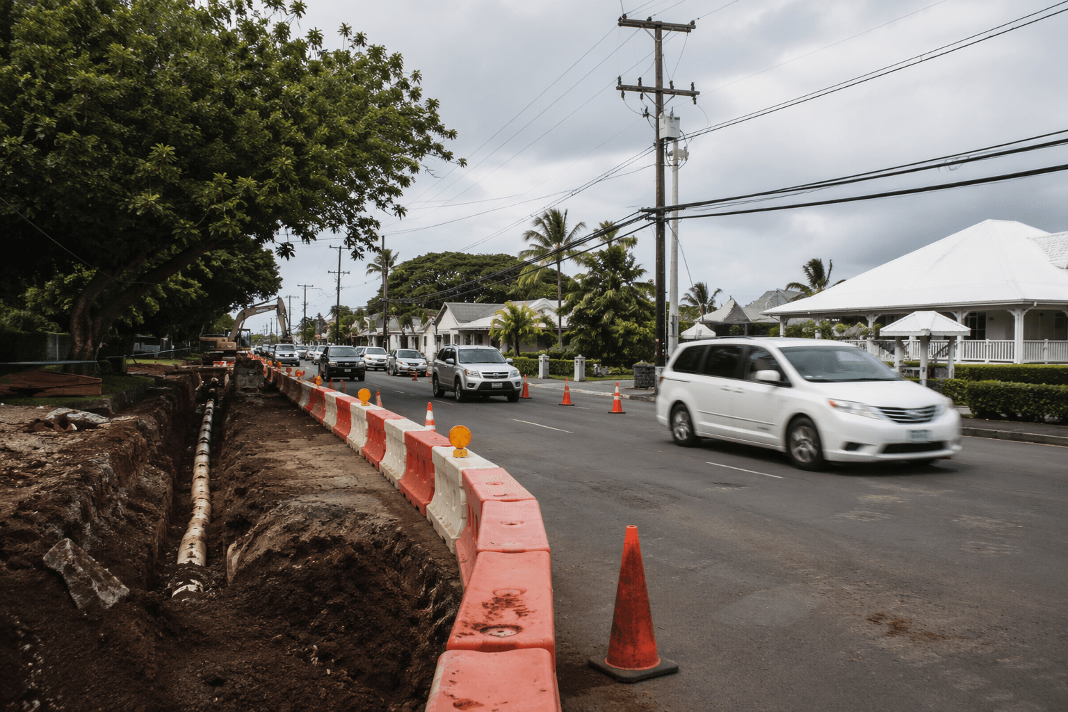 Lane closures and utility work set for Koloa, Poipu, Kawaihau Road