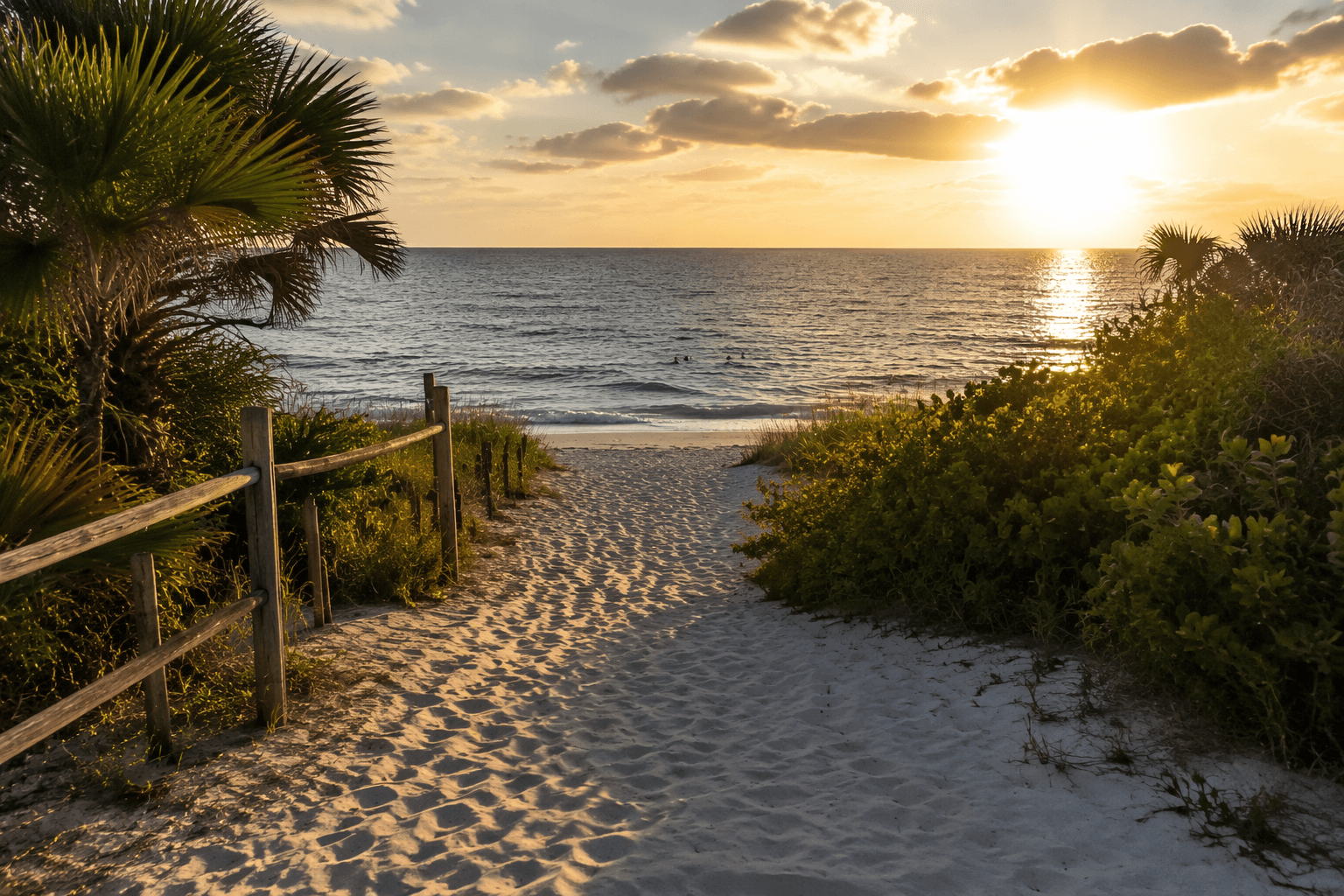 Pine Island Park offers small Gulf beach access in Hernando County