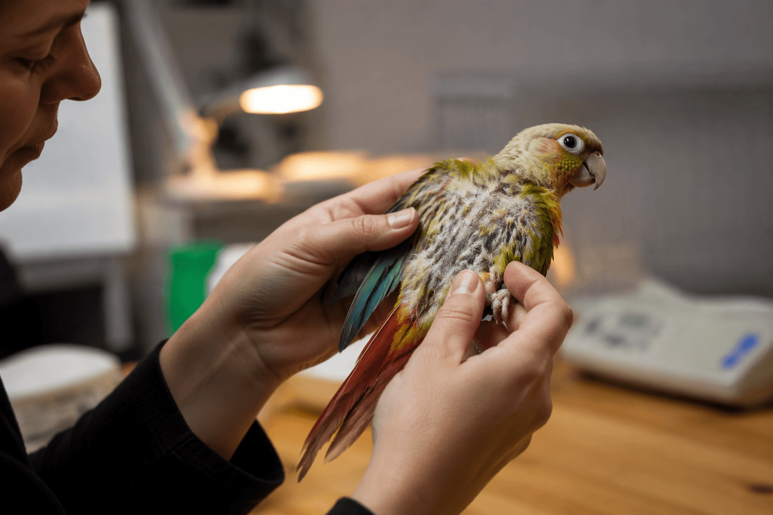 How to tell normal parrot molting from illness and stress