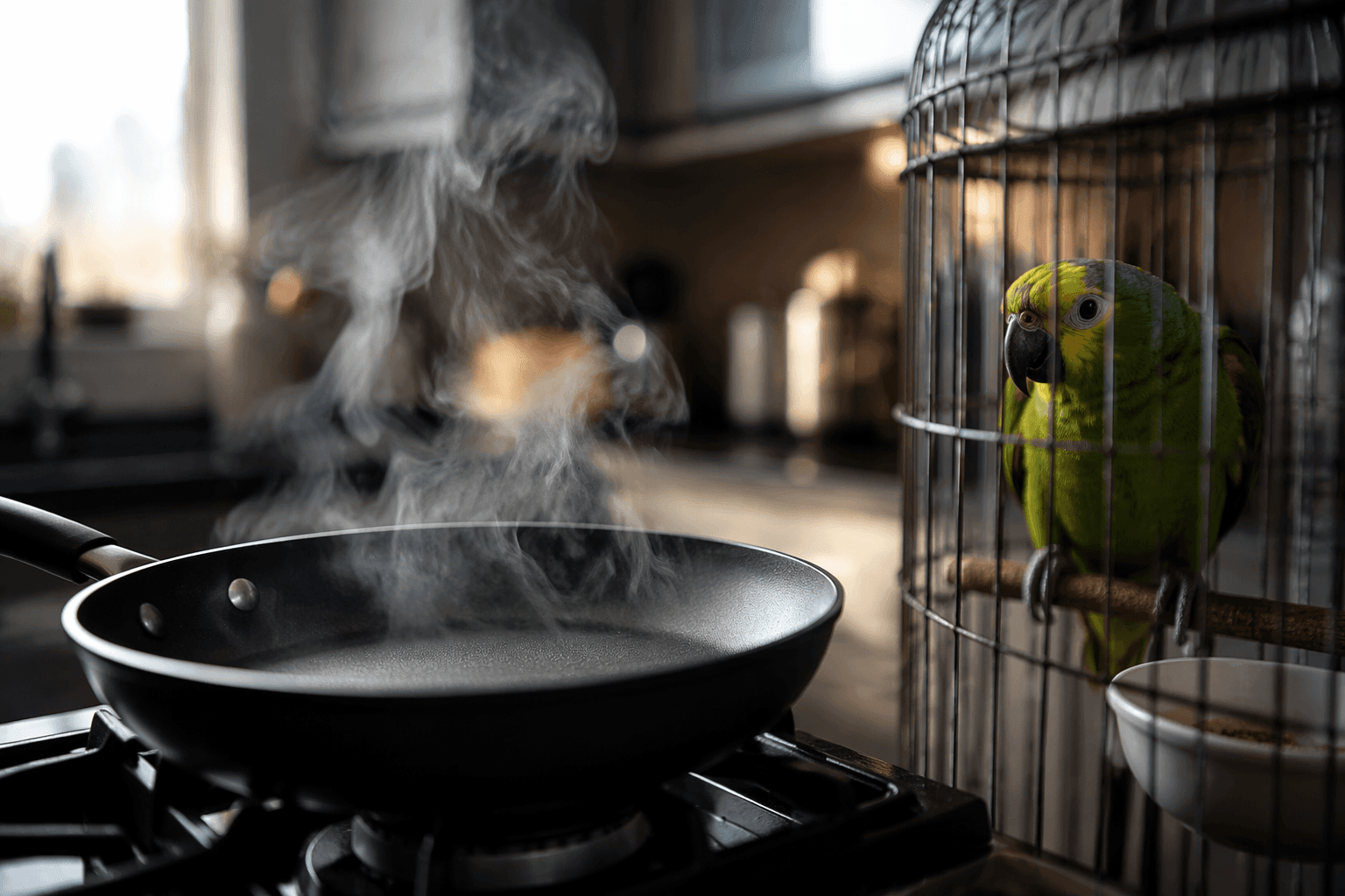Teflon fumes can poison parrots, experts warn bird owners