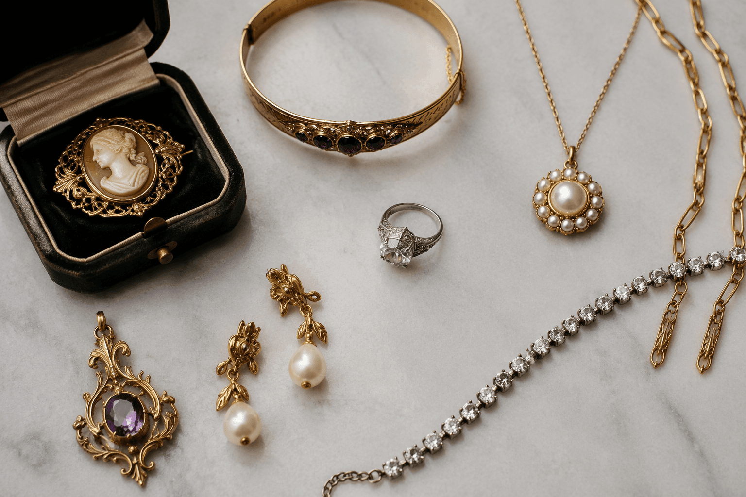 What antique, vintage and estate mean in jewelry listings