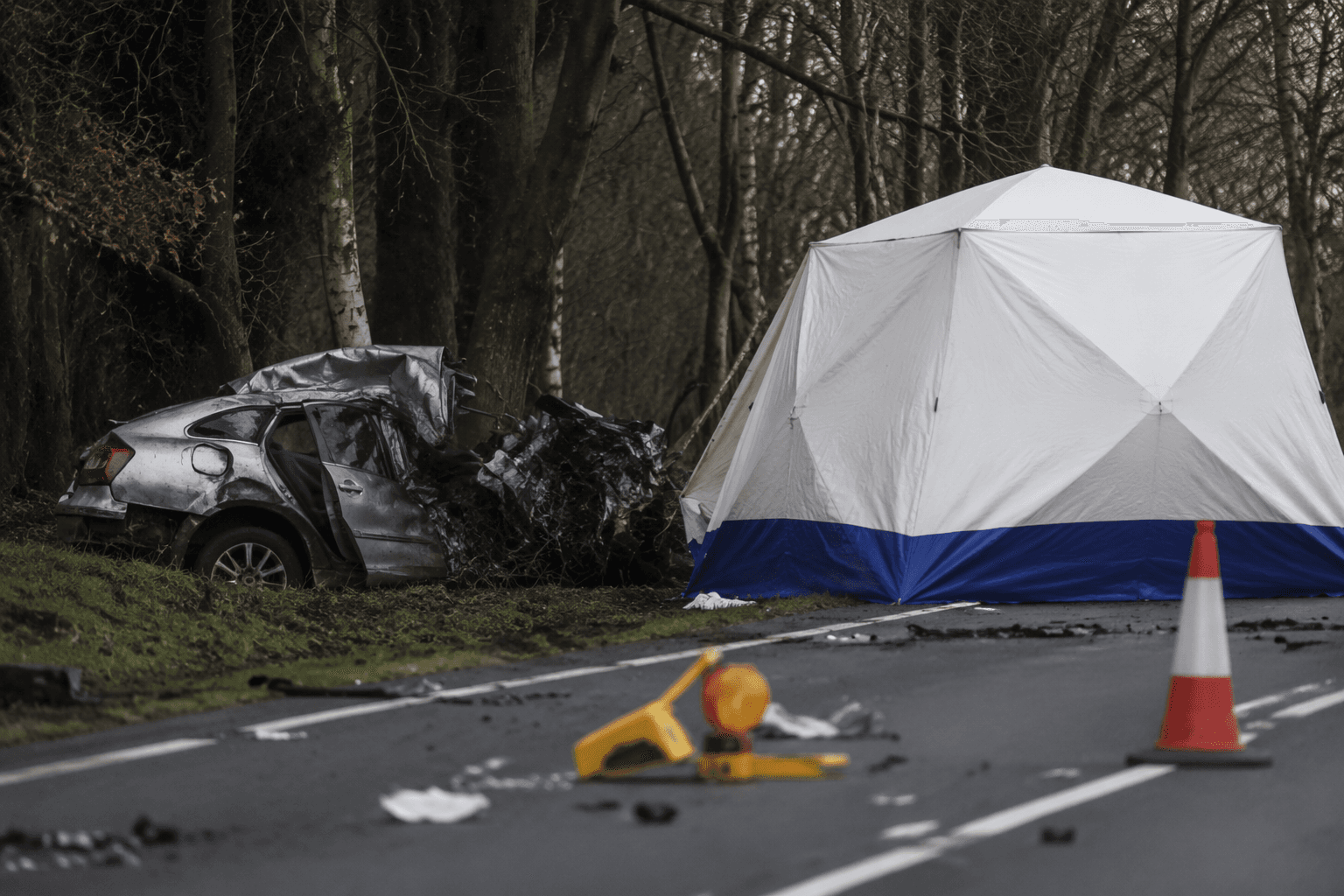 Four killed, including baby, after car crashes into trees in Derby