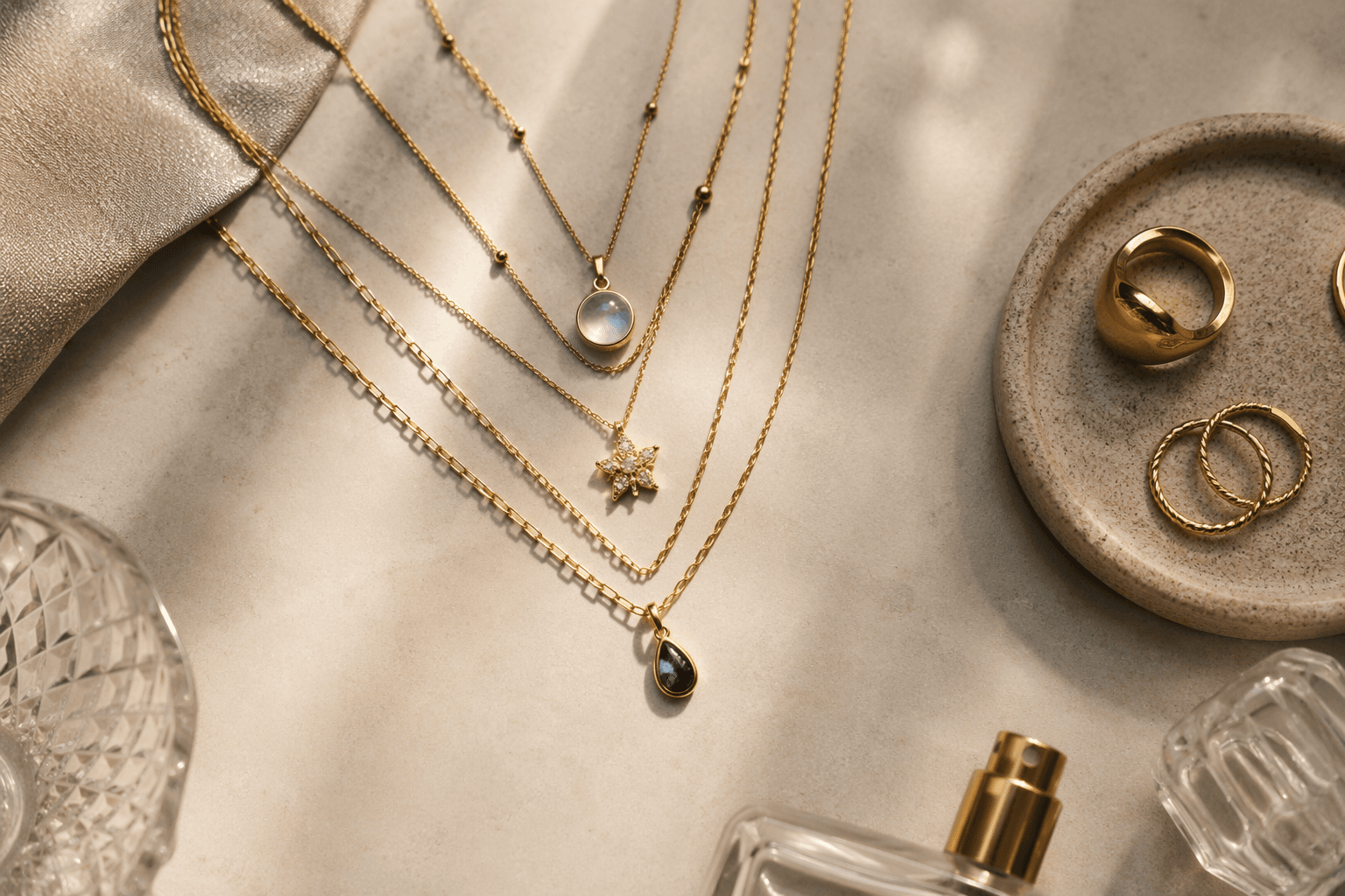 How to layer necklaces without damaging delicate gemstones