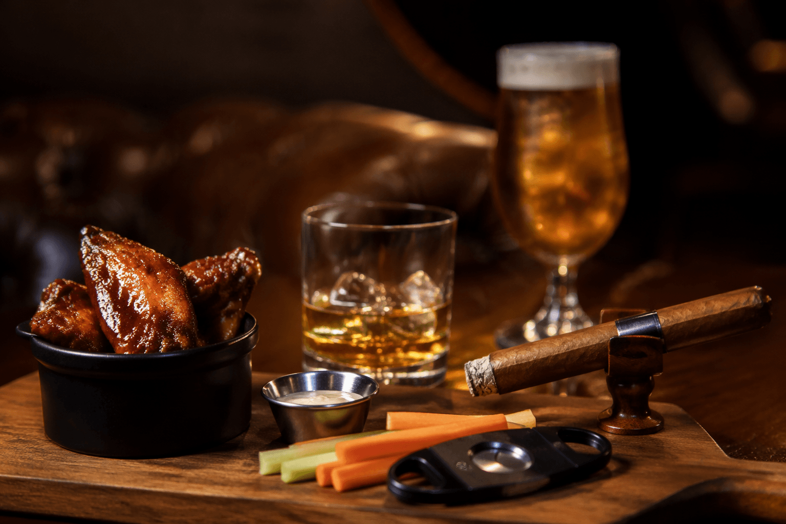 SMōK Cigar Lounge maps August with Scotch, wings and IPA specials