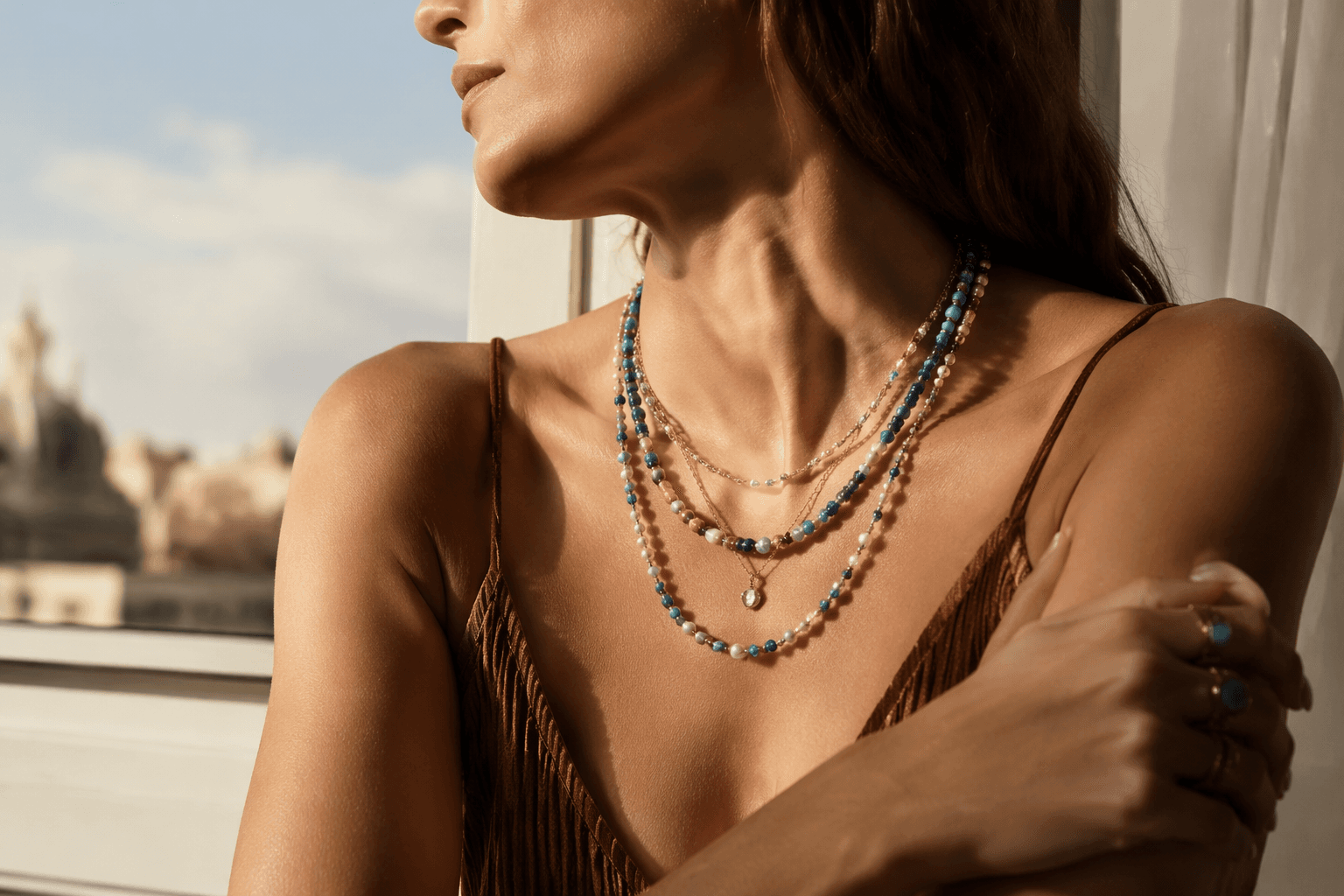Beaded necklaces are poised to replace the classic gold chain