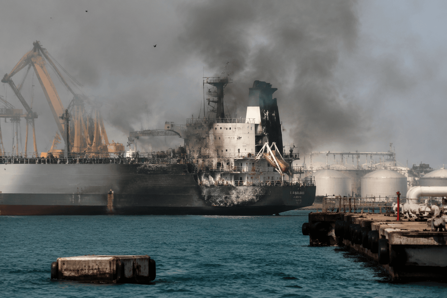 Drone strike hits gas tanker at Egypt’s Damietta port