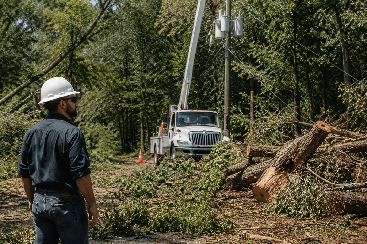 Logging incident causes temporary power outages in Holmes County