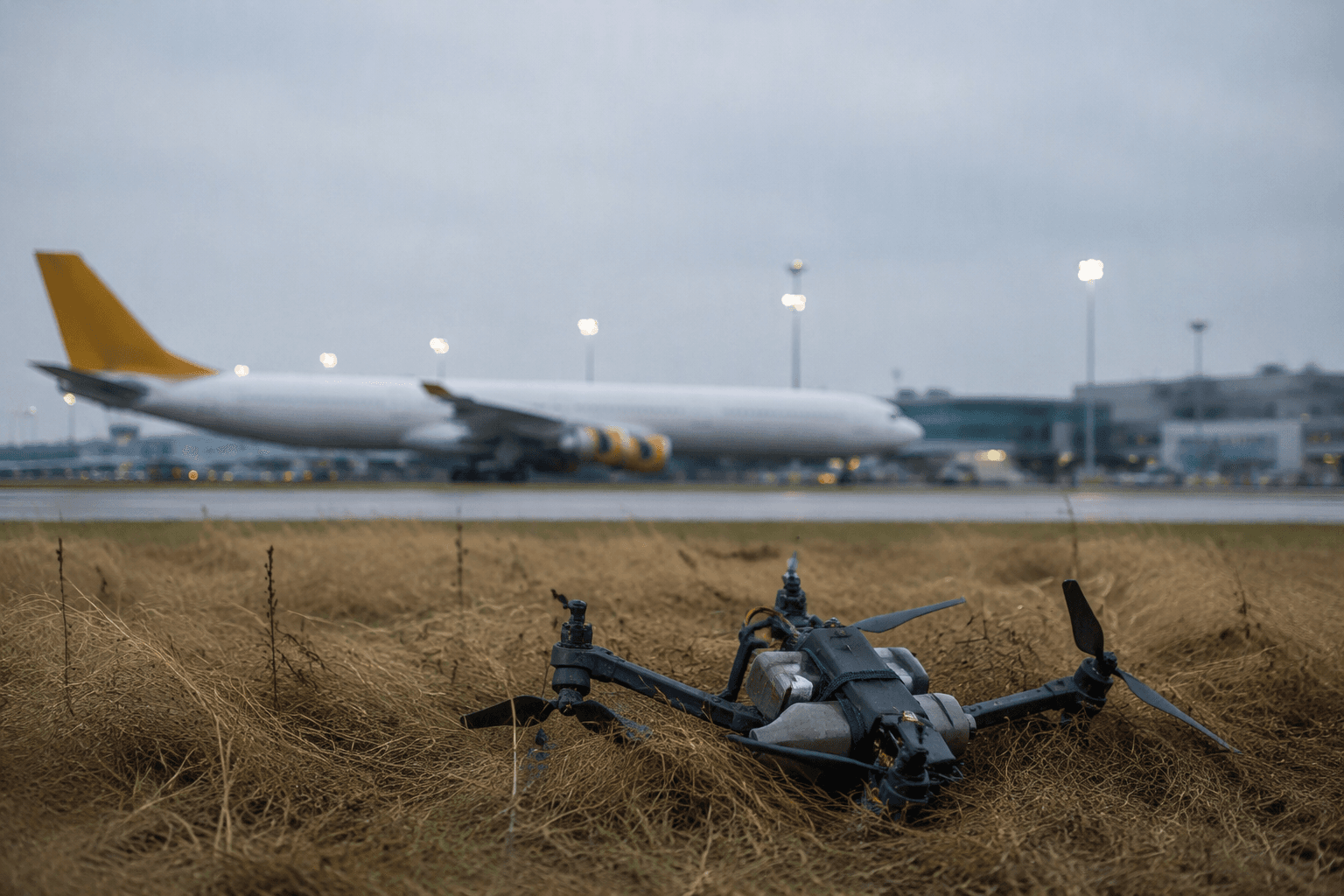 Drone with explosive device found near Leipzig/Halle Airport runway