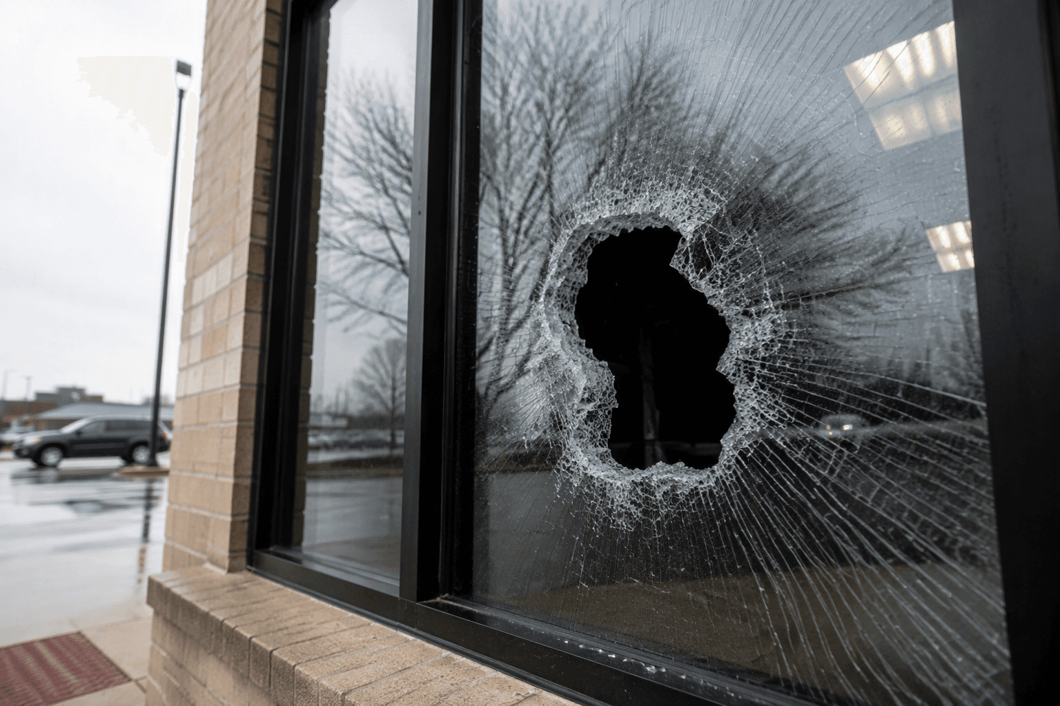 Storm Lake man charged after rock breaks police department window