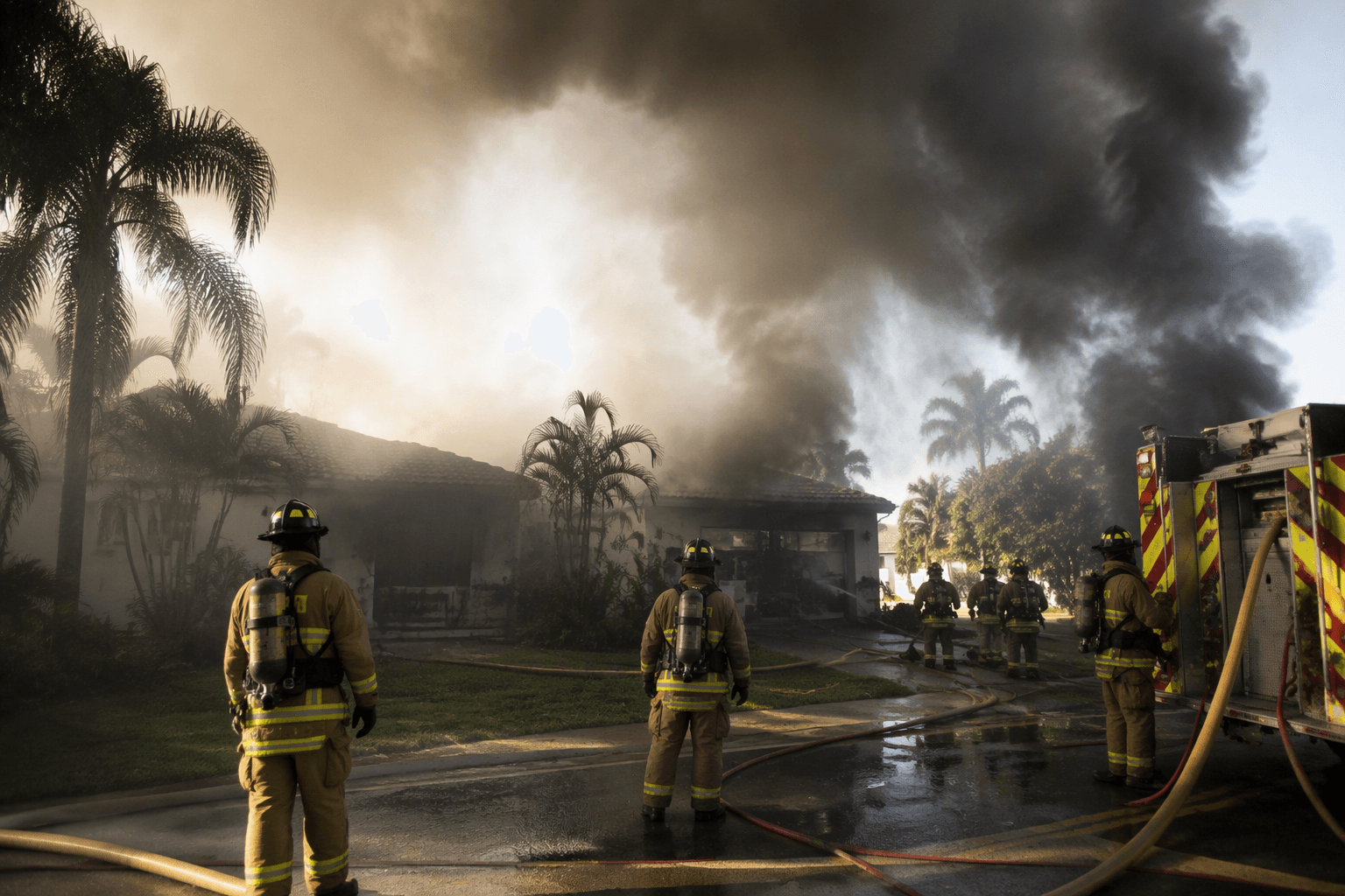 Heavy smoke reported as firefighters battle Cooper City house fire