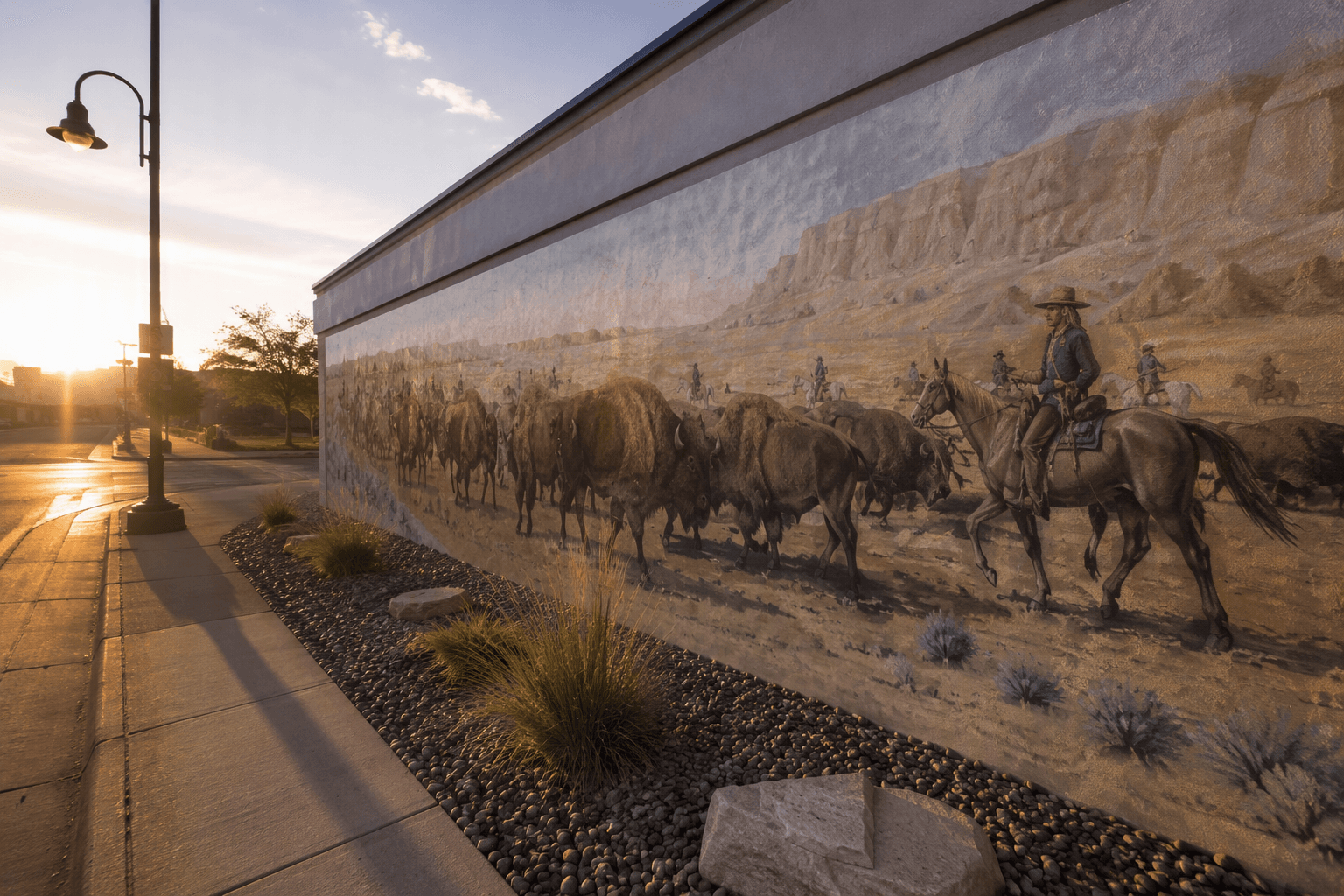 Aztec mural preserves 1926 buffalo drive through historic district