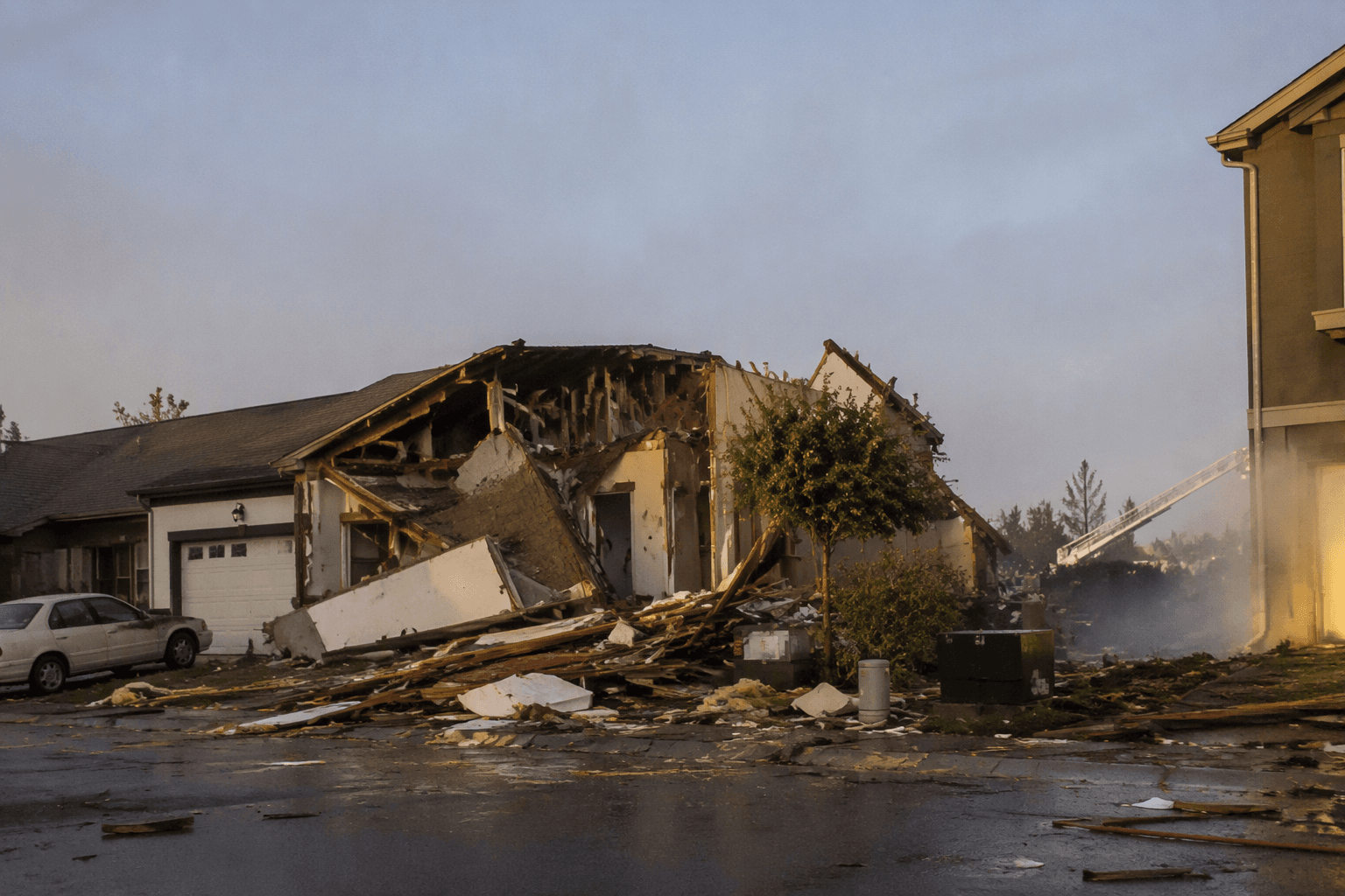 Gas line rupture triggers house explosion, injures six in Hayward