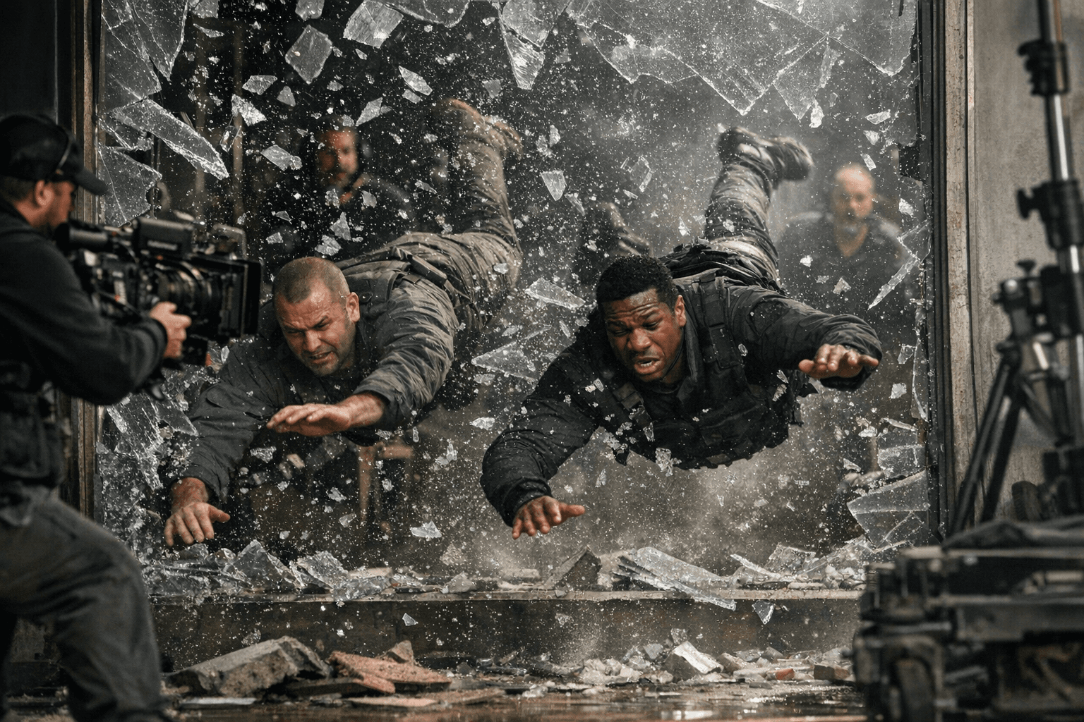 Jonathan Majors and Co-Star Fall Through Glass Window on Action Movie Set