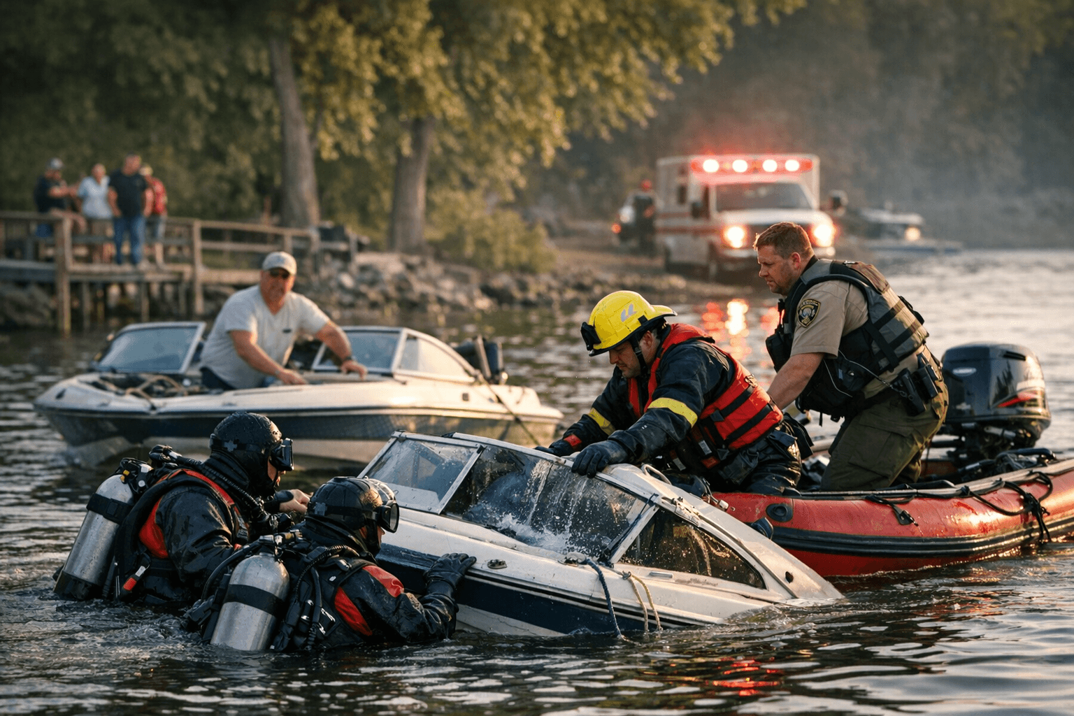 Quick Response Averts Harm After Boat Sinks at Pipestem Reservoir
