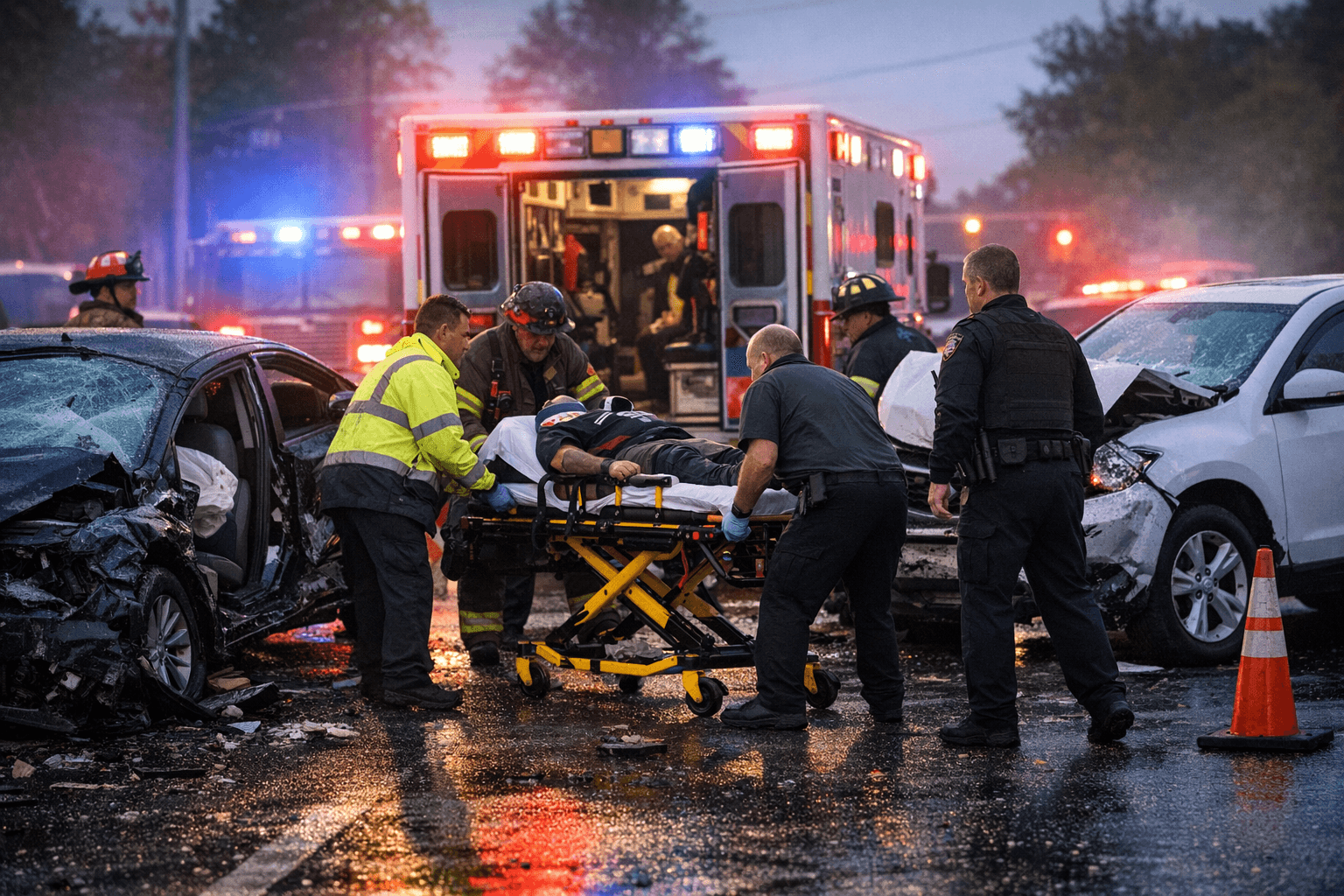 Crash on West Market Street Sends Two to Hospital, Road Reopened