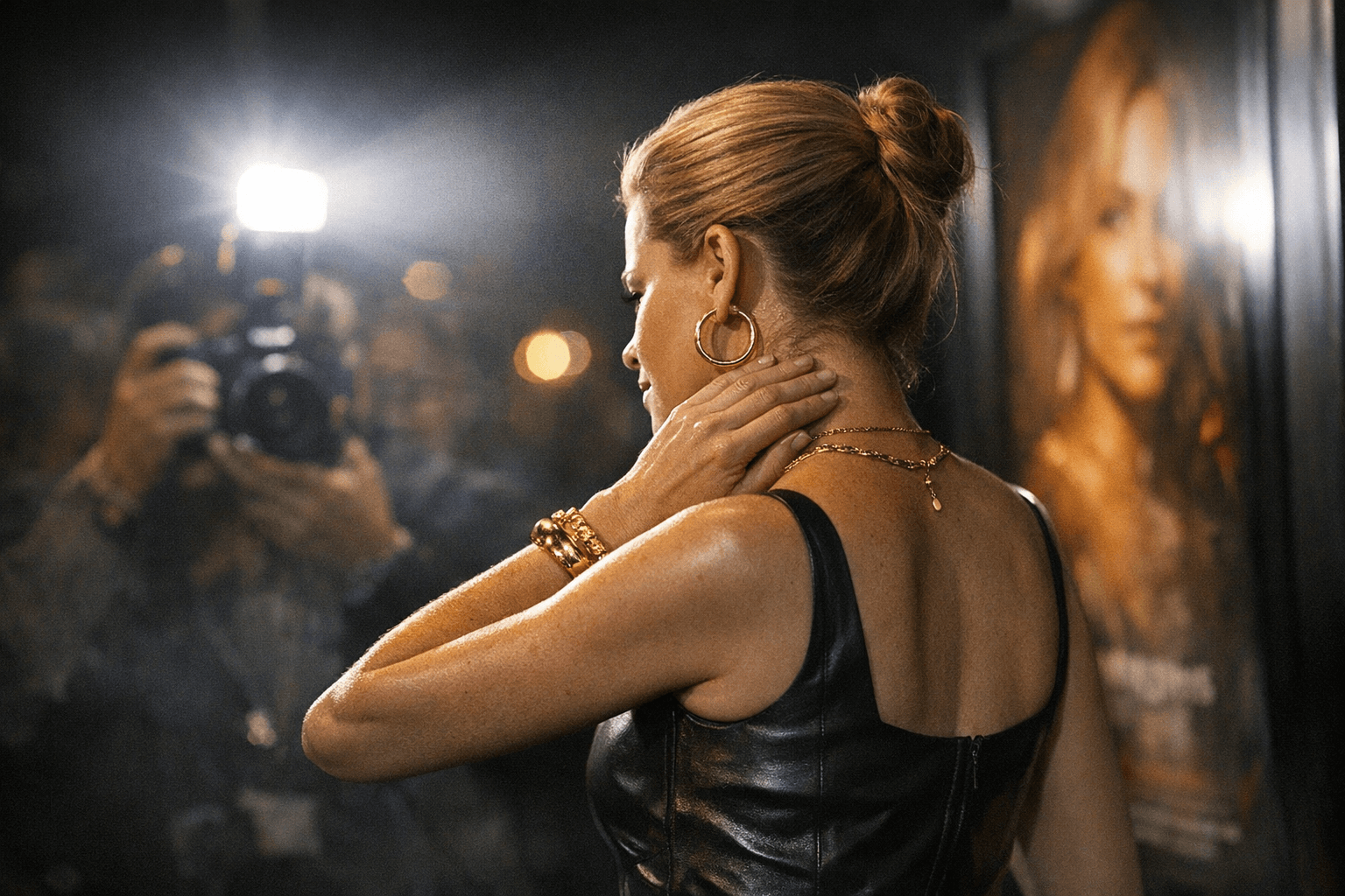 Elizabeth Banks’ Gold Jewelry Keeps Simkhai Look Sleek at Premiere