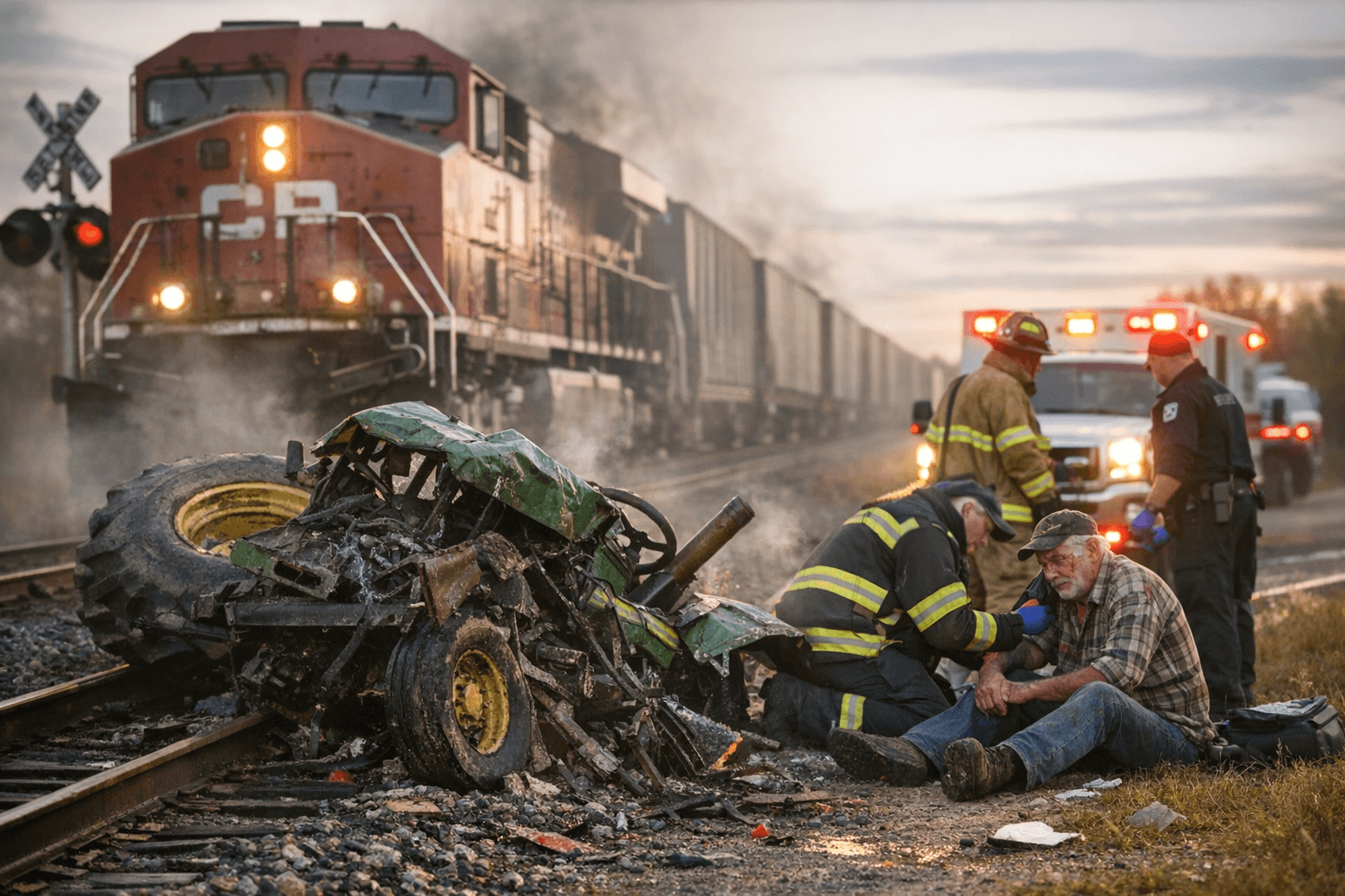 Local Farmer Injured After Tractor Collides With Train at Crossing