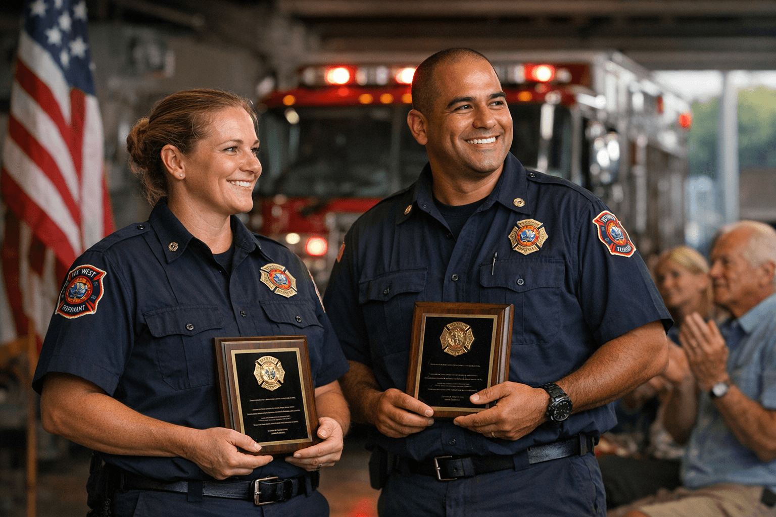 Key West Honors Two Firefighters for Decade of Service