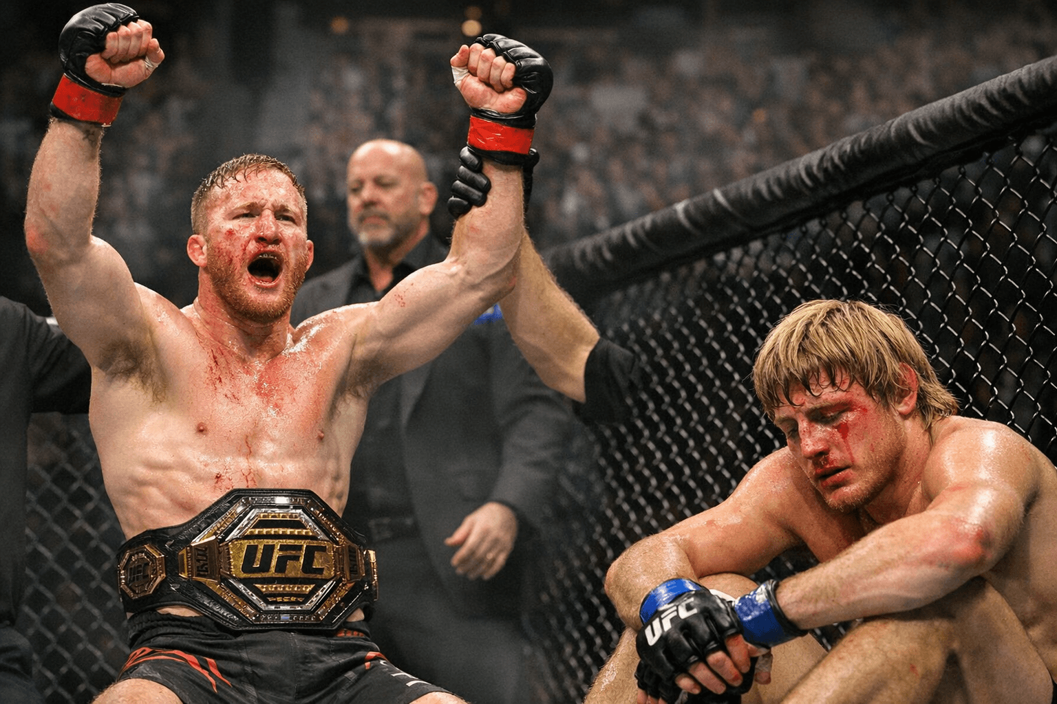 Justin Gaethje upsets Paddy Pimblett to claim interim lightweight crown
