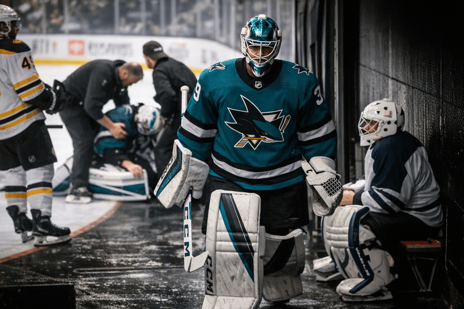 Sharks Recall Brossoit From Barracuda After Askarov Injury Scare
