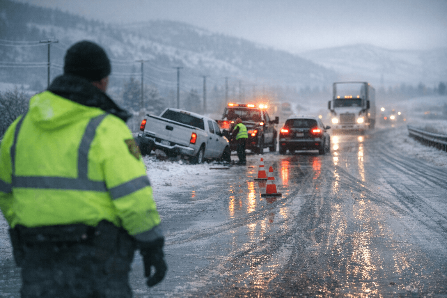 Icy Roads and Winter Advisory Impact Lewis and Clark County