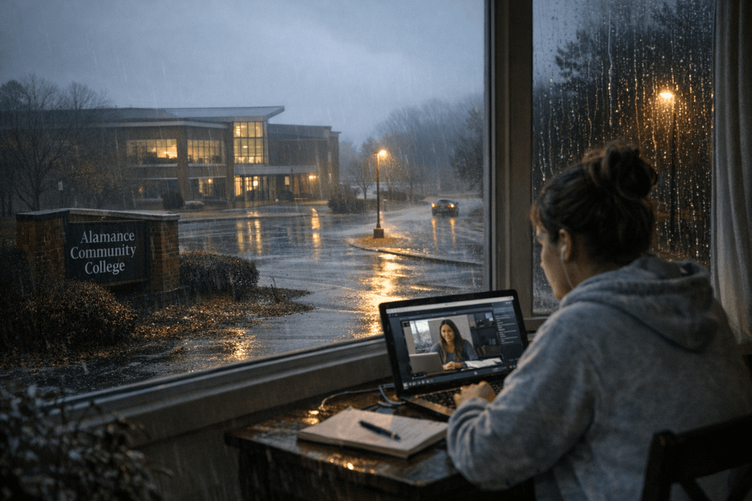 Alamance Community College moved classes online Friday morning due to weather