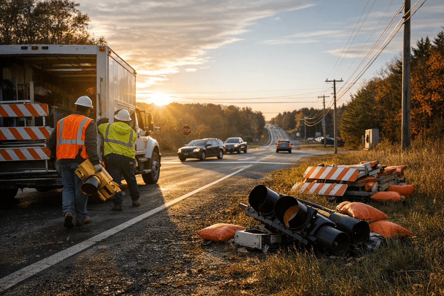 Barney Road Reopened, Temporary Signal Removed Near Gray Road
