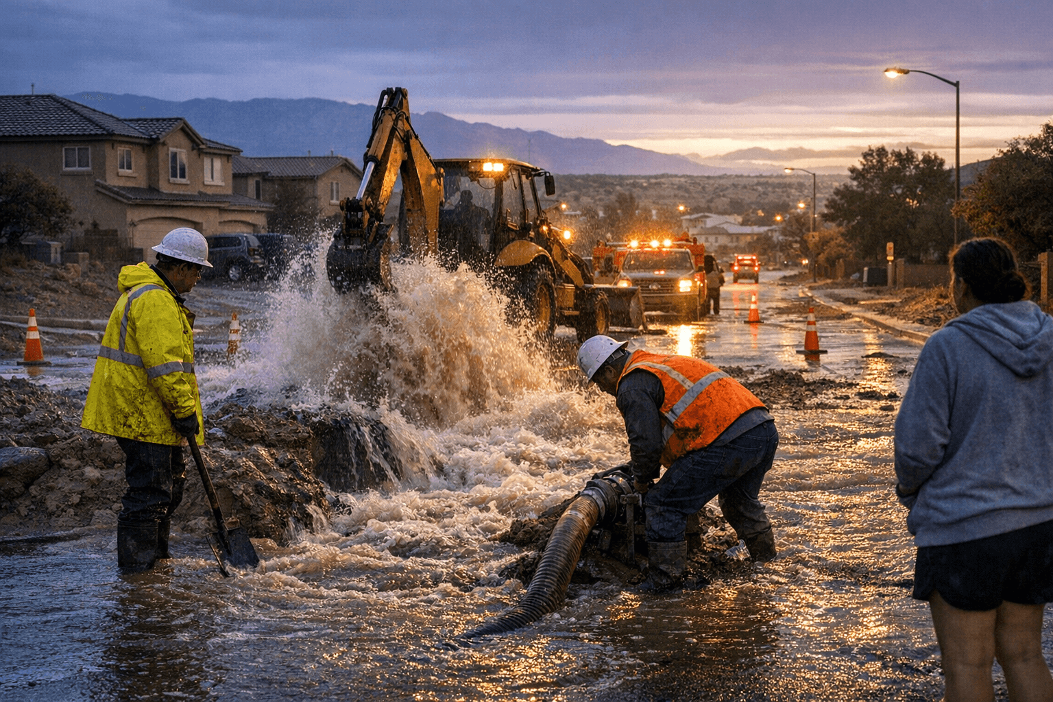 Water Main Break Disrupts Rio Rancho Neighborhoods, Repairs Ongoing